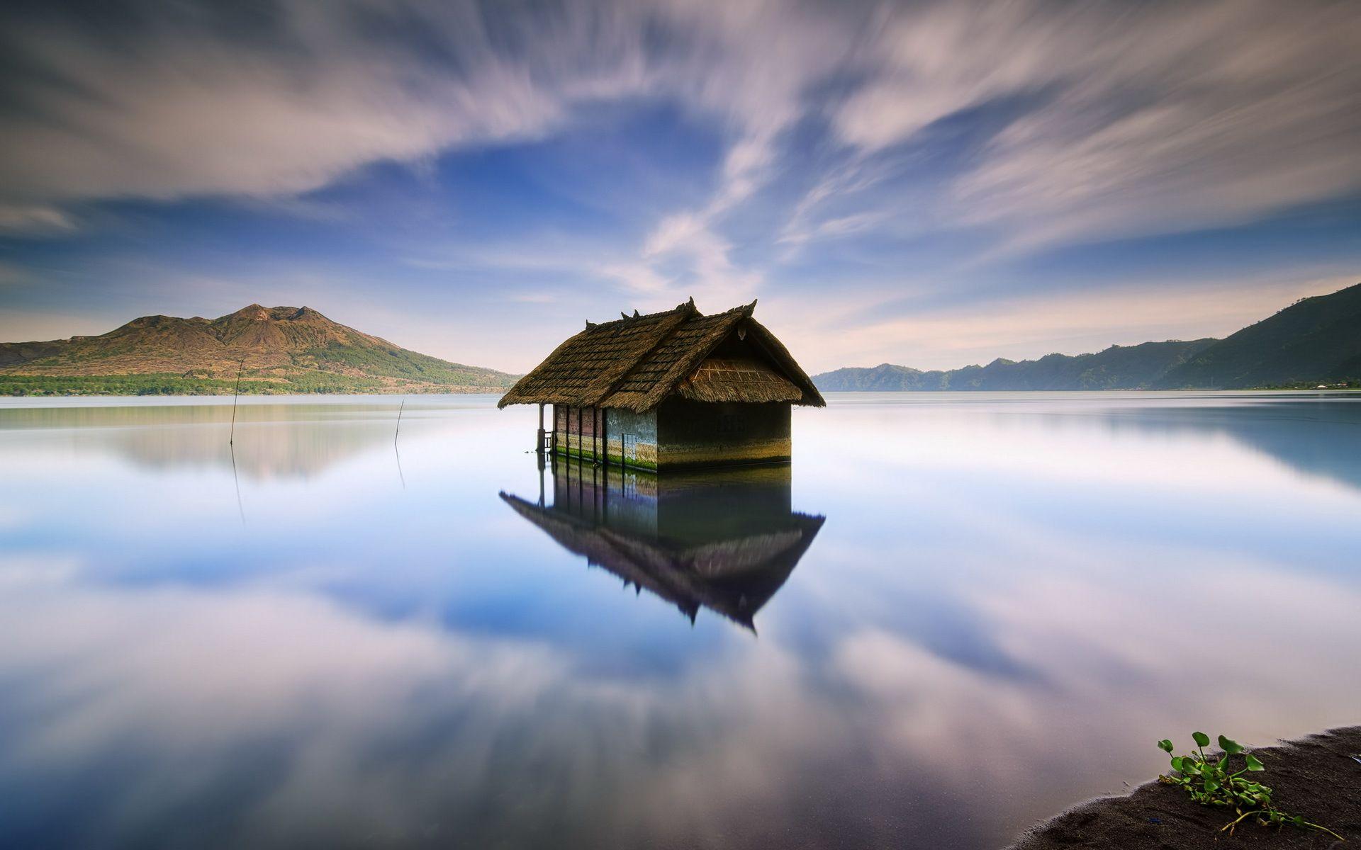Lake House Water Reflection Mountains Wallpaper and Free