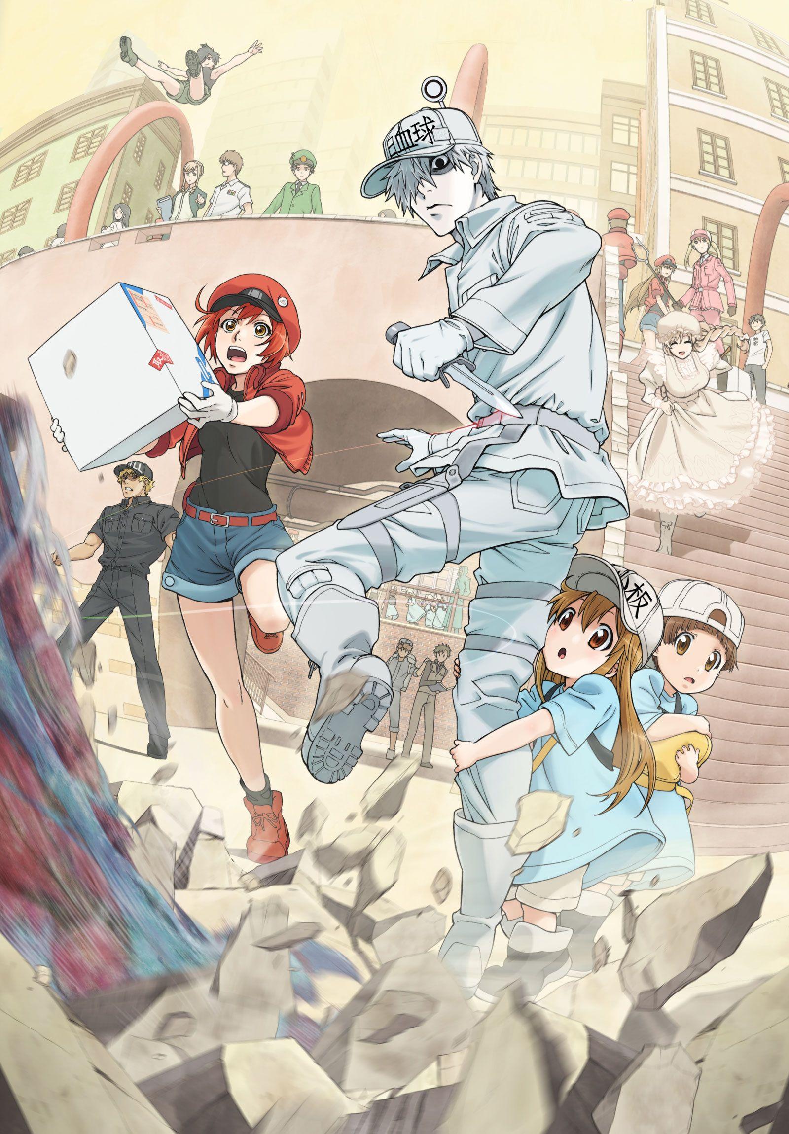 Cells At Work Aesthetic Collage Wallpaper