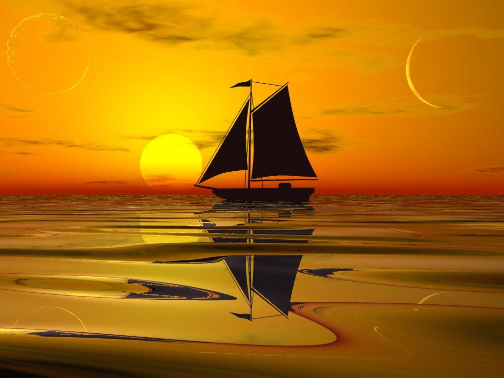 Download wallpaper: ship, photo, sunset, Sea, download, desktop
