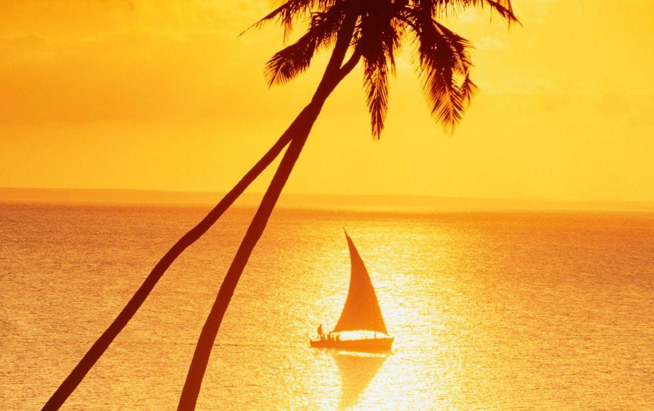 Sunset Sailing wallpaper. Sunset Sailing