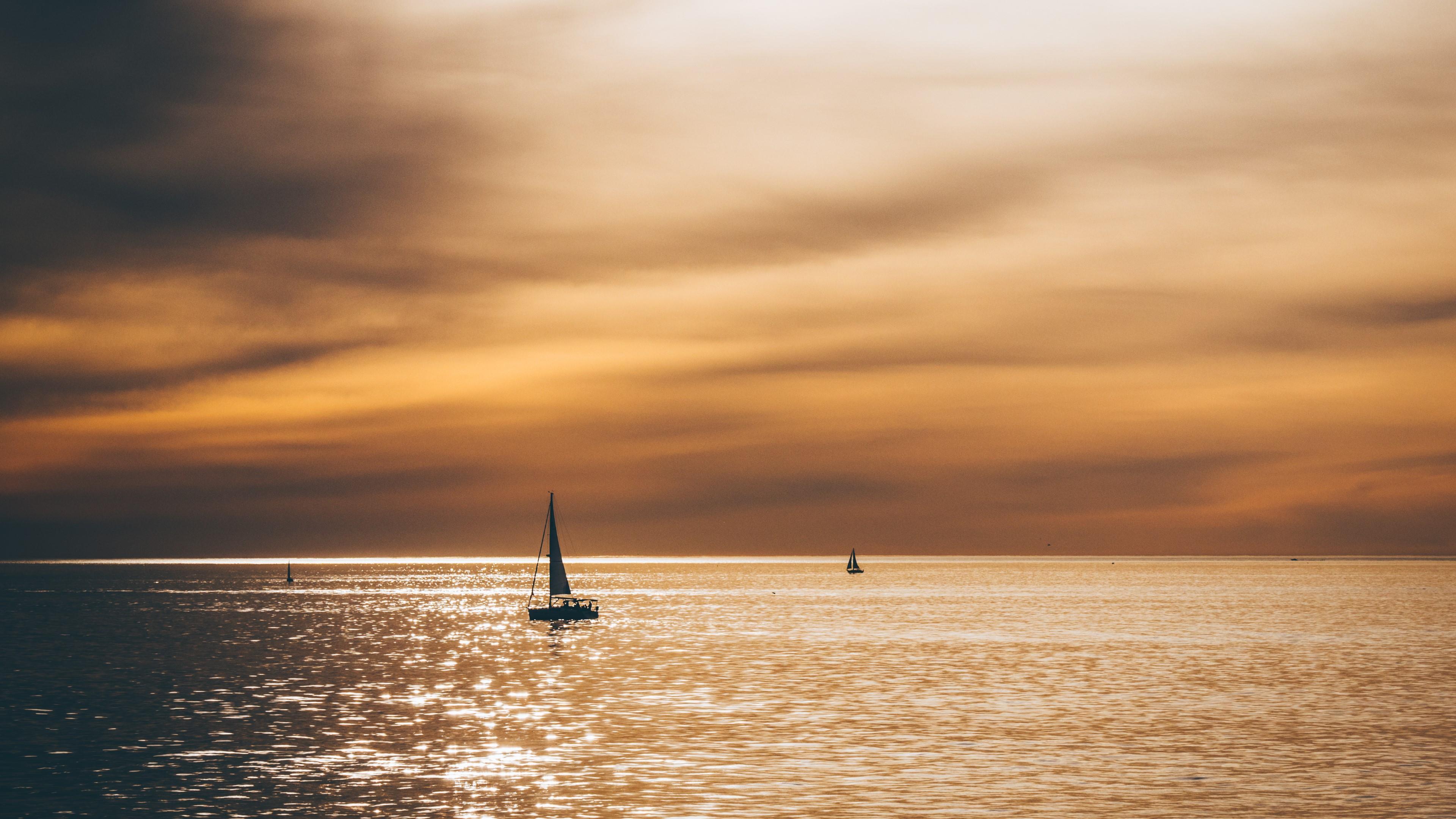 Sailing In The Sunset 4K UltraHD Wallpaper. Wallpaper Studio 10