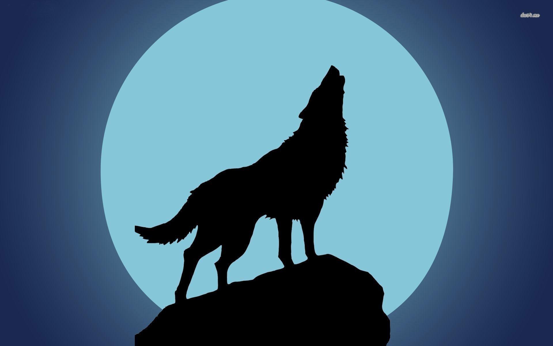 Wolf Howling At The Moon Wallpaper background picture