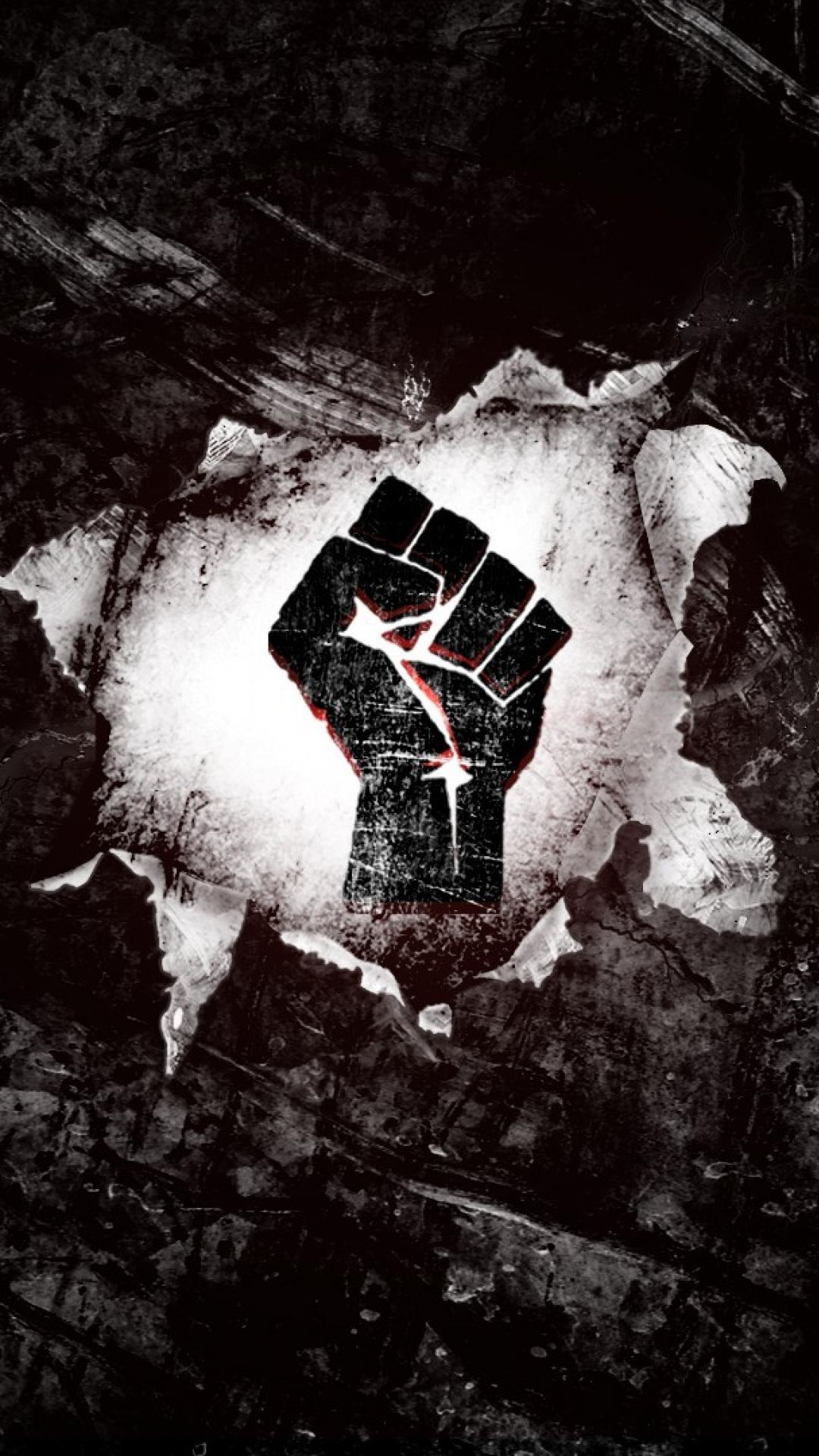 Fist black background rebellion viva la revolucion wallpaper