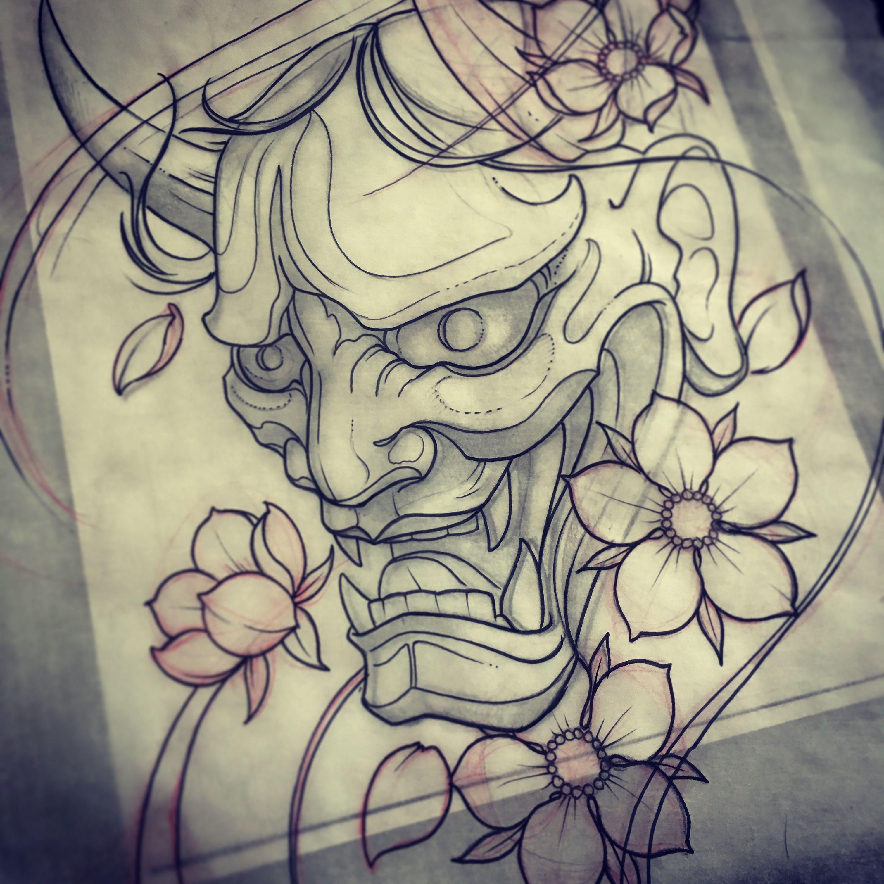 Collection of Hannya Drawing Tattoo. High quality, free