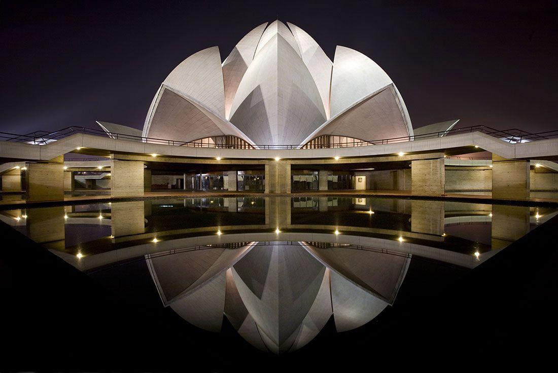 Stunning Floral Inspired Religious Building The Lotus Temple In New