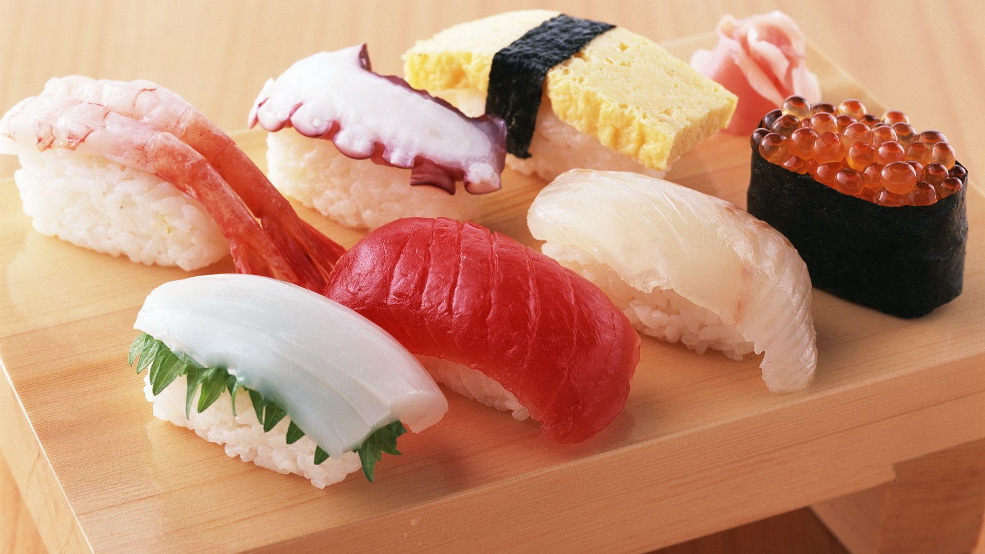 Japanese Cuisine, Seafood, Food, Rolls, Sushi Wallpaper