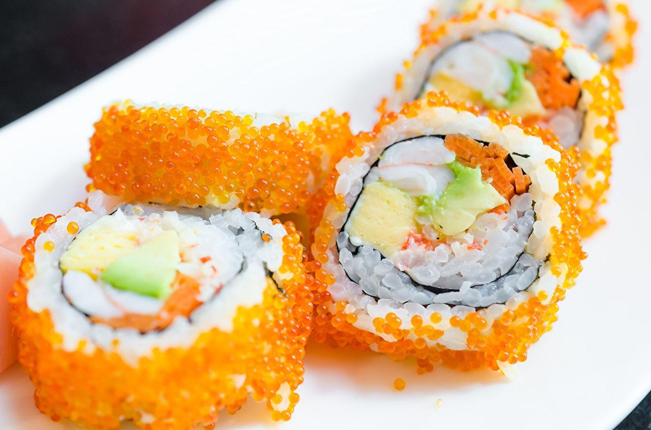 Wallpaper Food Japanese cuisine rolls sushi caviar stuffing Sushi