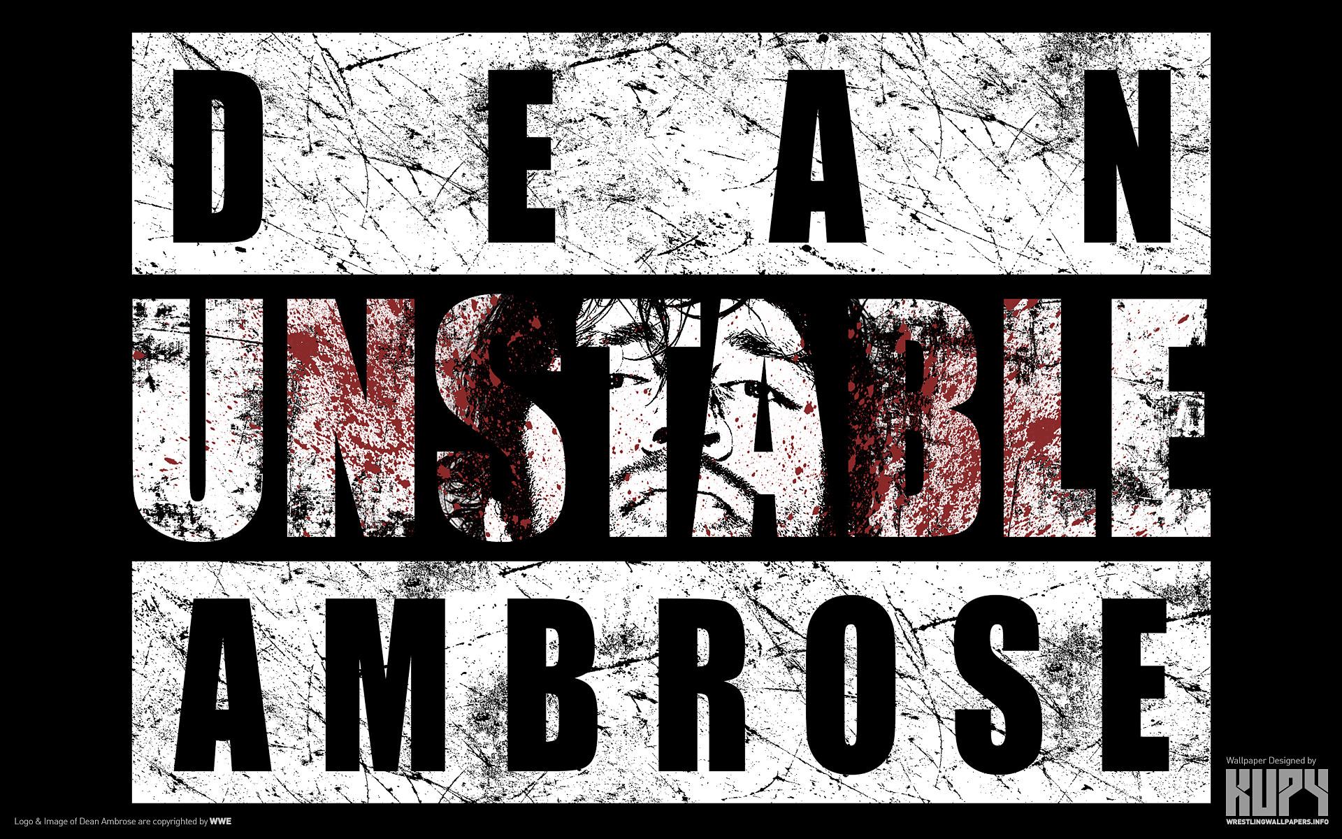 NEW Dean Ambrose 'Unstable' wallpaper! Available in 4K resolution