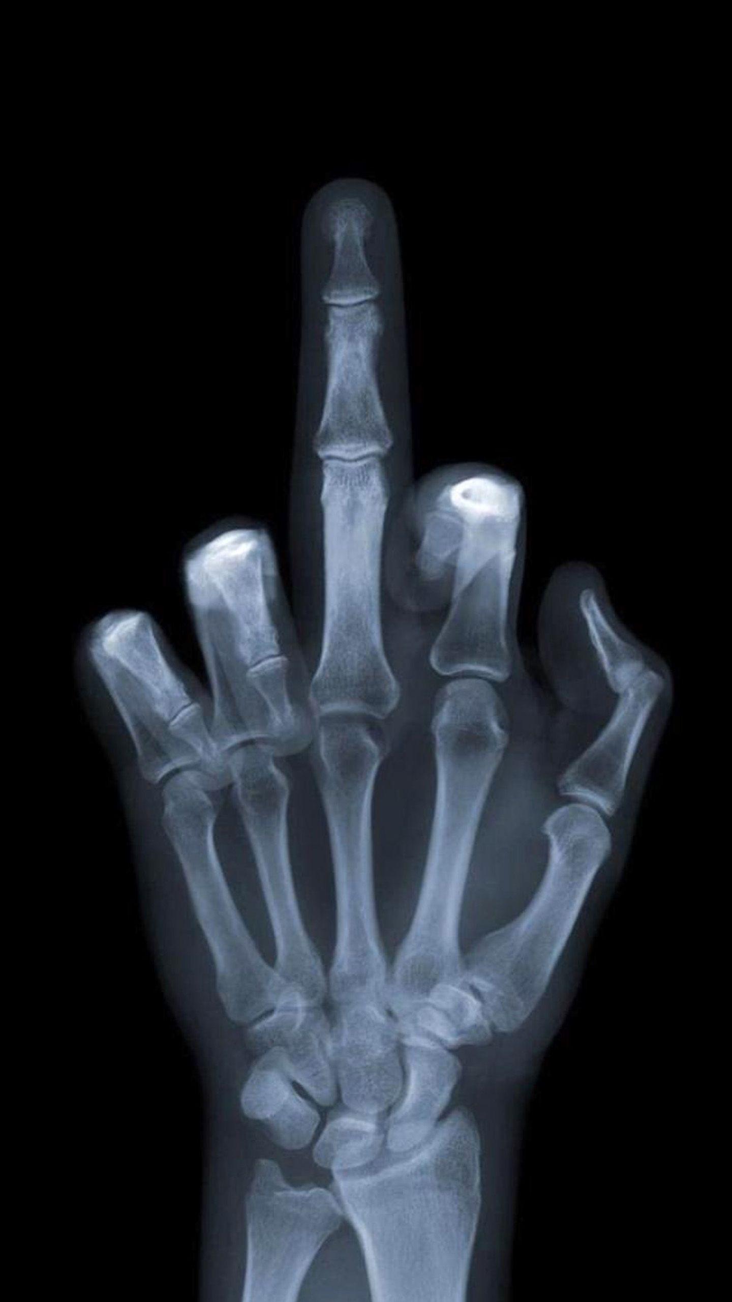 Middle Finger X Ray Galaxy S7 Wallpaper (1440x2560)