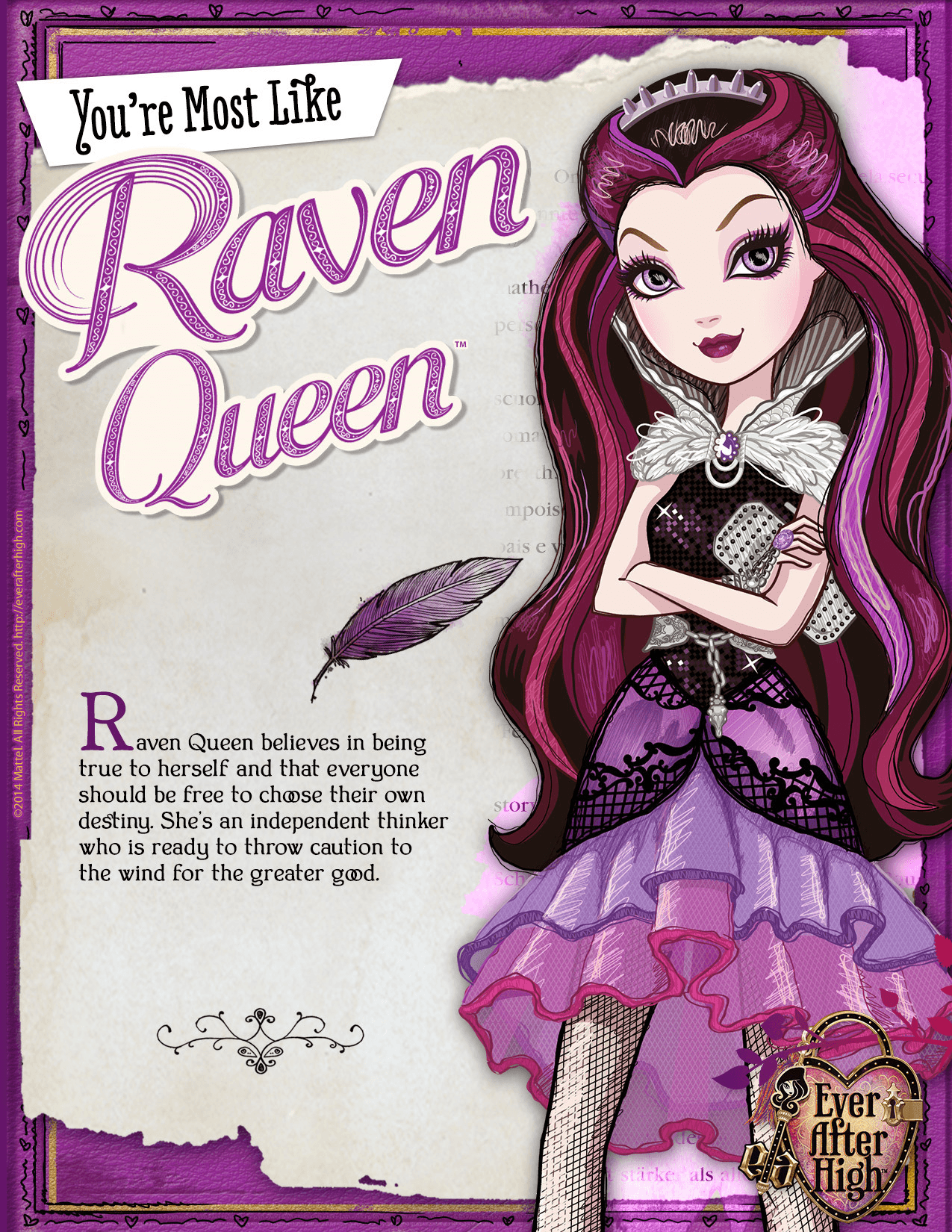 Raven Queen Quiz.png. Royal & Rebel Pedia