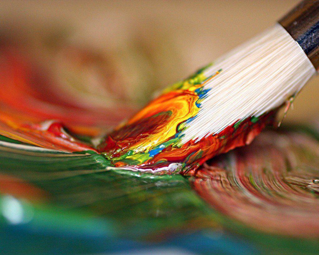 painting paint brush macro colorful wallpaper and background