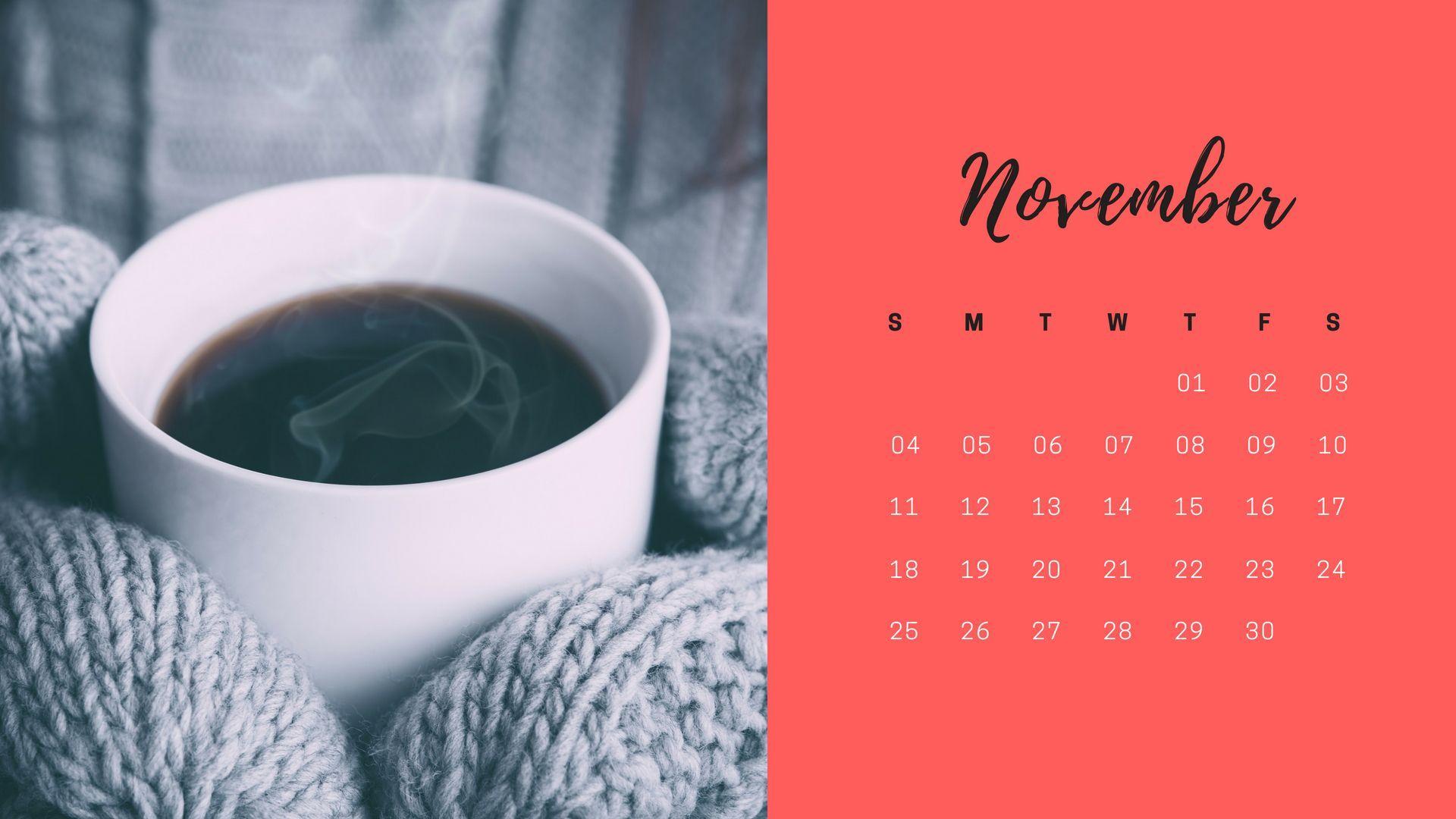 November 2018 HD Calendar Wallpaper