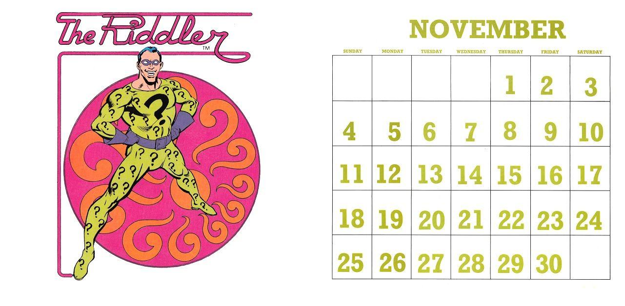 November 2018 Calendar Wallpaper