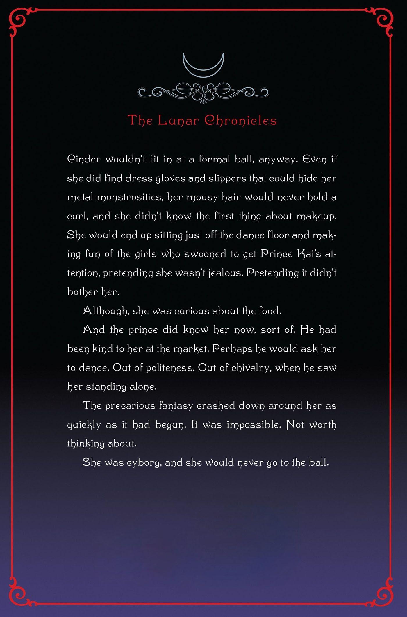 Cinder, Book One of the Lunar Chronicles