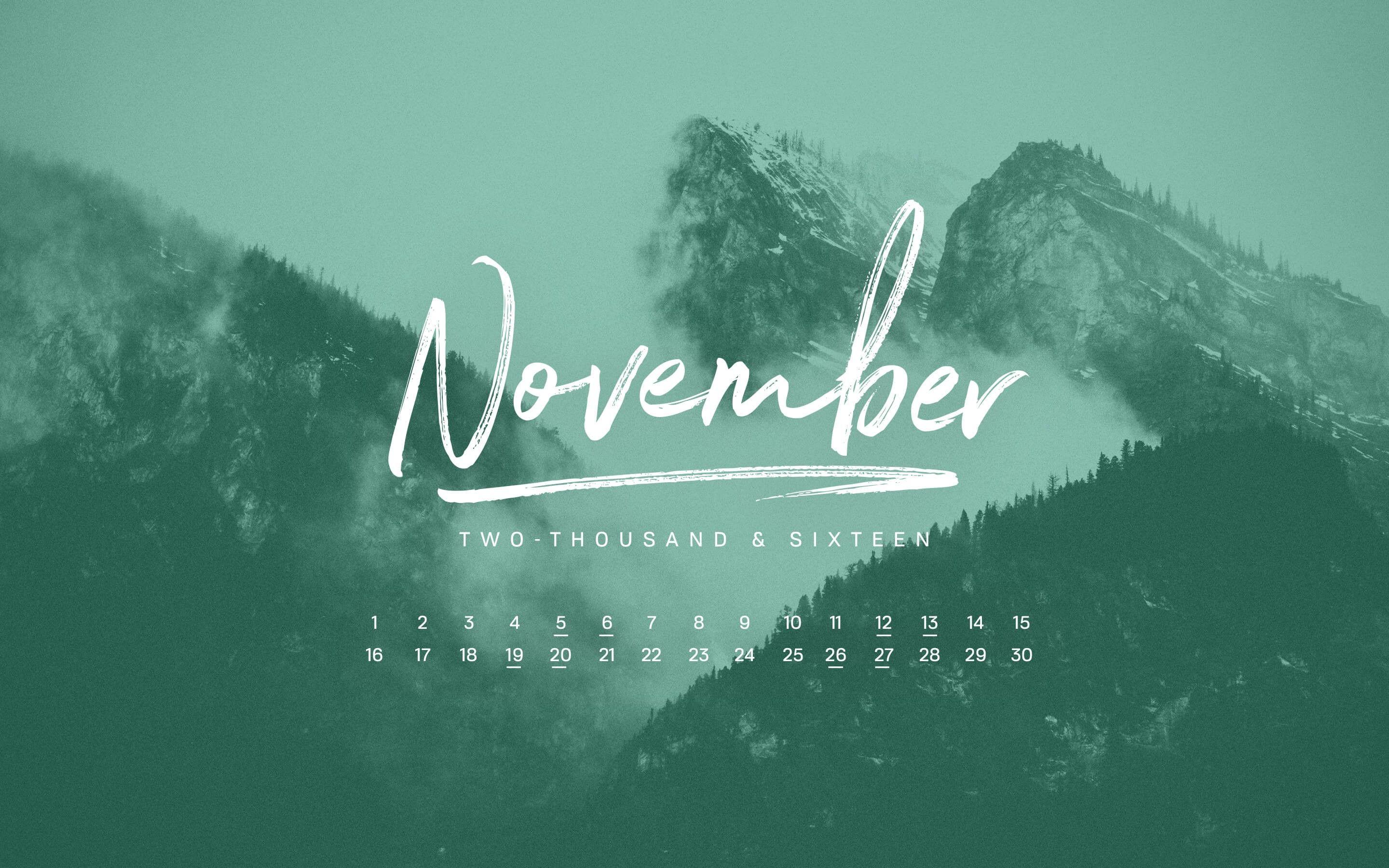 Calendar Wallpaper HD for November November 2016 Desktop Calendar