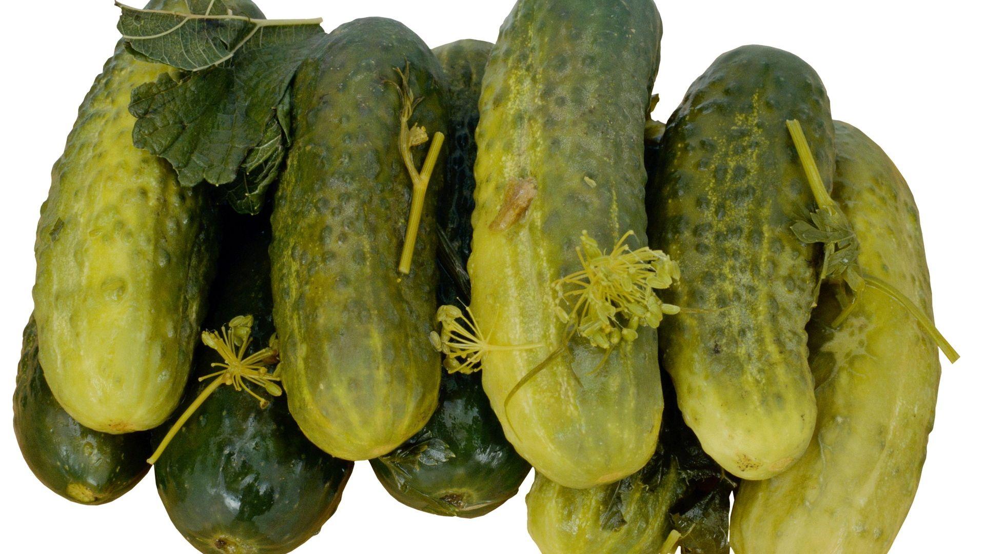 Download wallpaper 1920x1080 cucumbers, pickles, salted, pickled