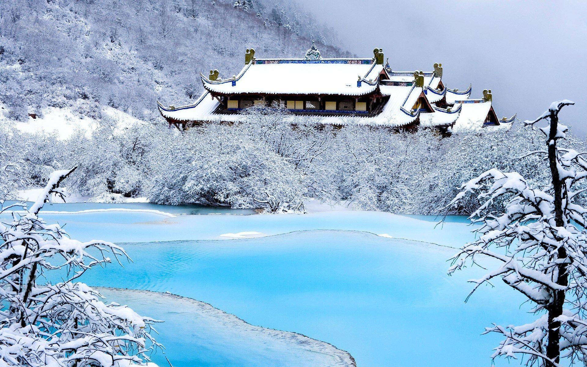 Sichuan Resolution Winter Mountains Screensaver Pictureque