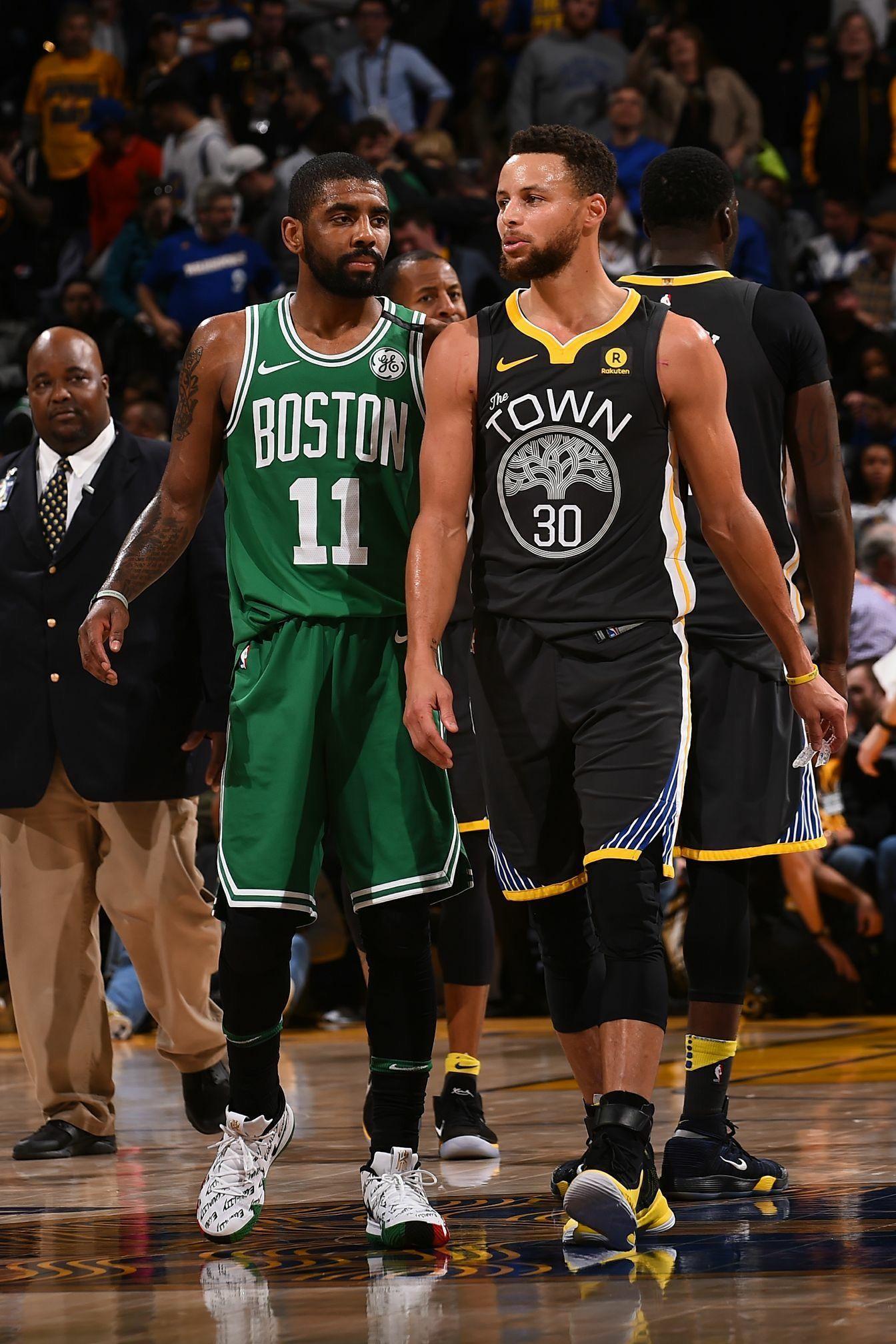 Kyrie Irving Celtics and Stephen Curry. Stephen Curry