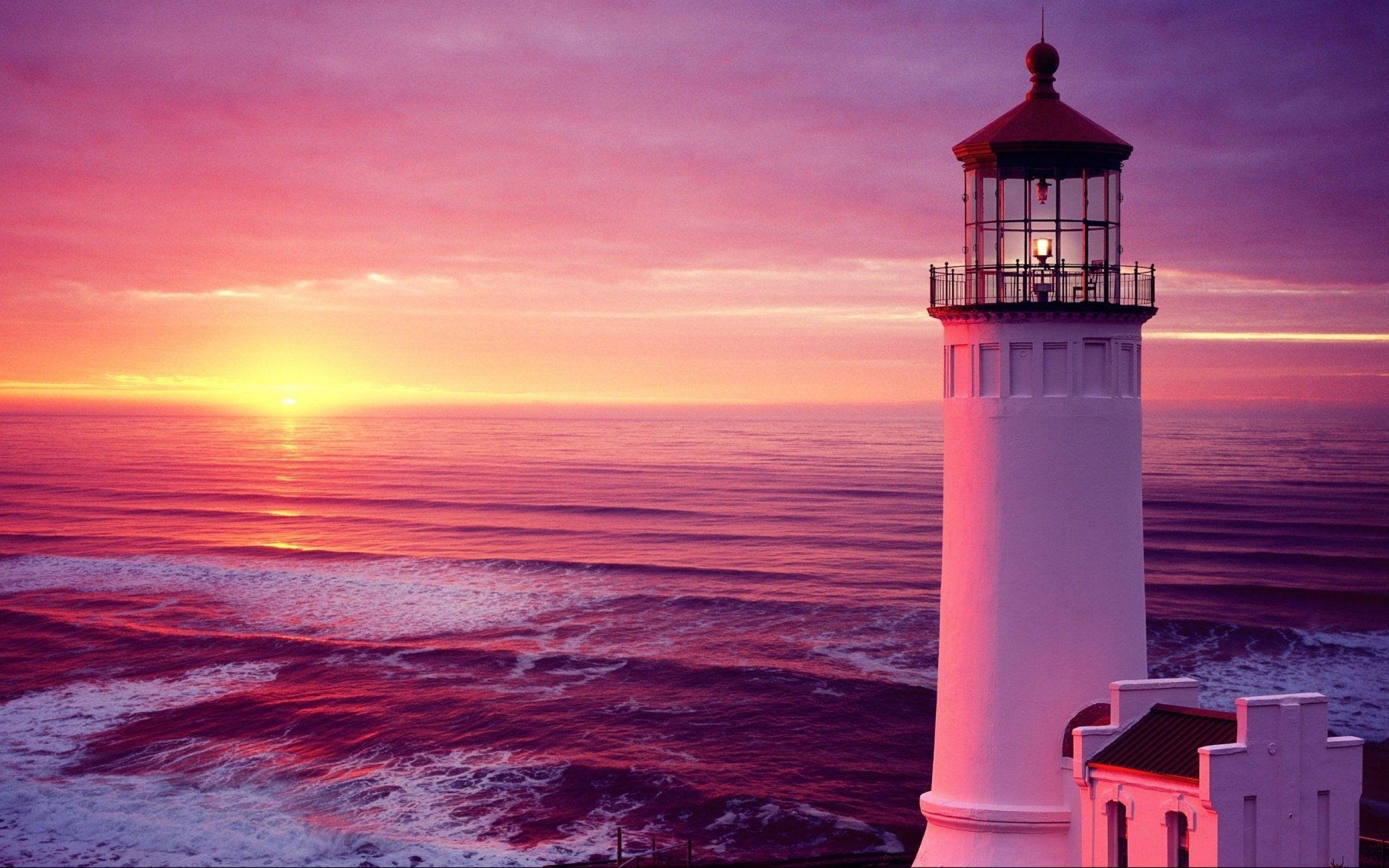 Most Beautiful Lighthouses. Sunset Lighthouse Wallpaper Picture