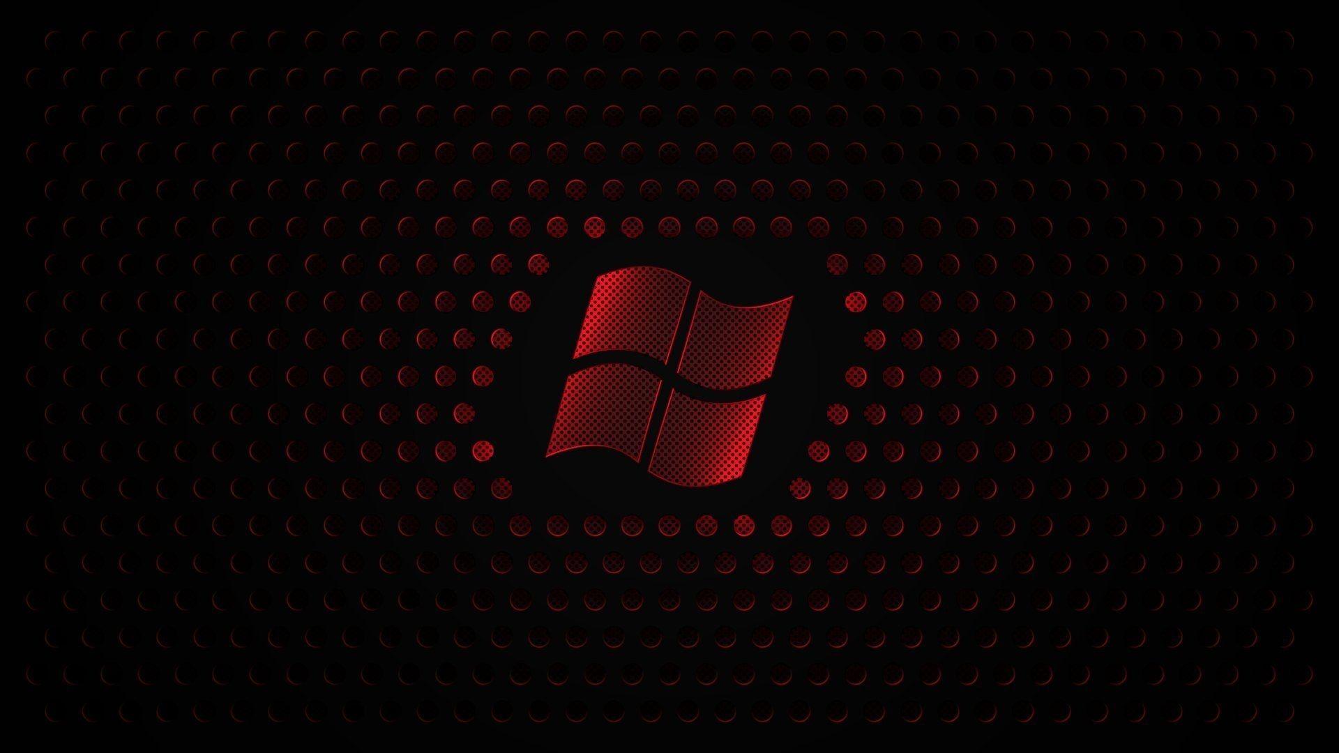 Red Windows Dark Color Wallpaper Wallpaper
