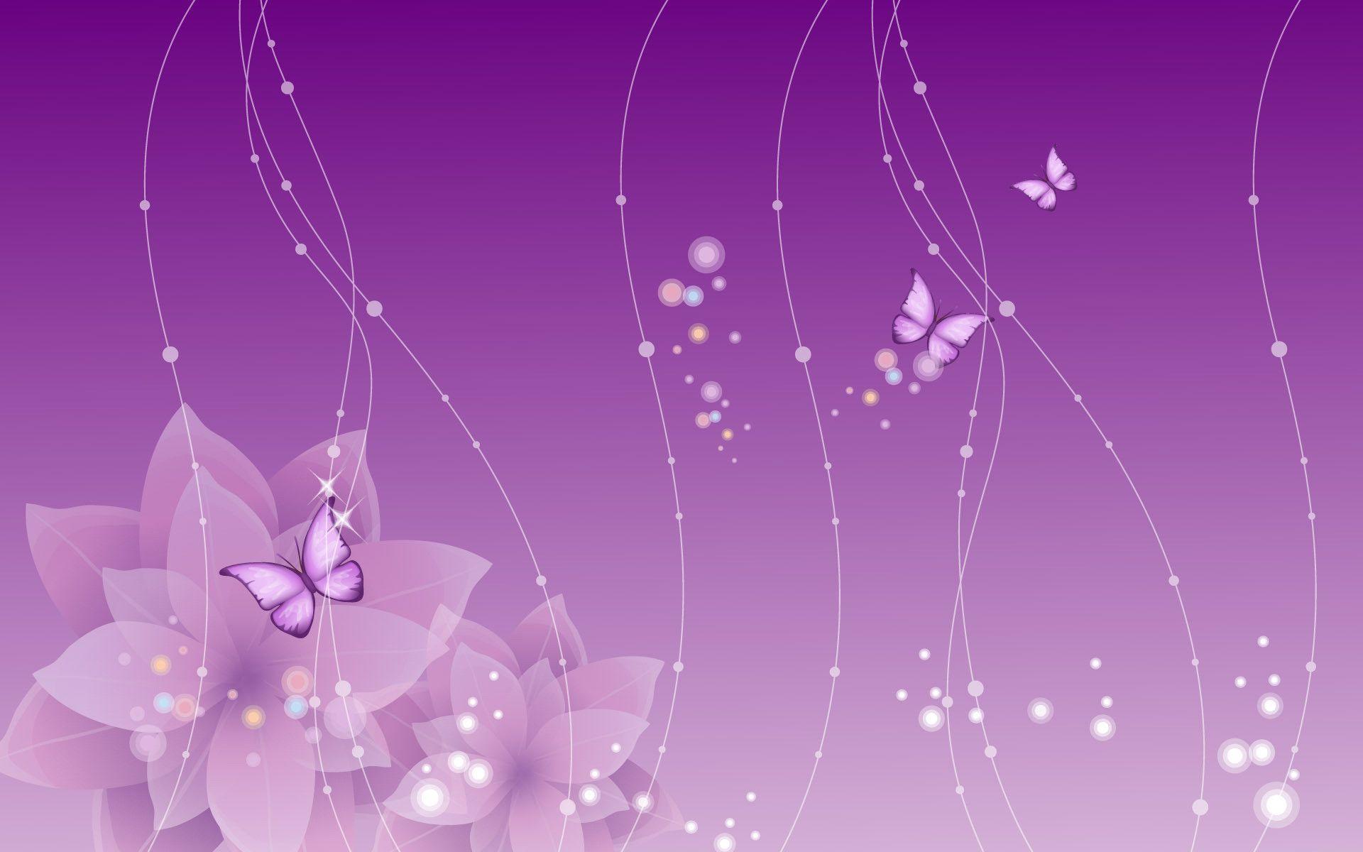 Pink and Purple Butterfly Wallpaper
