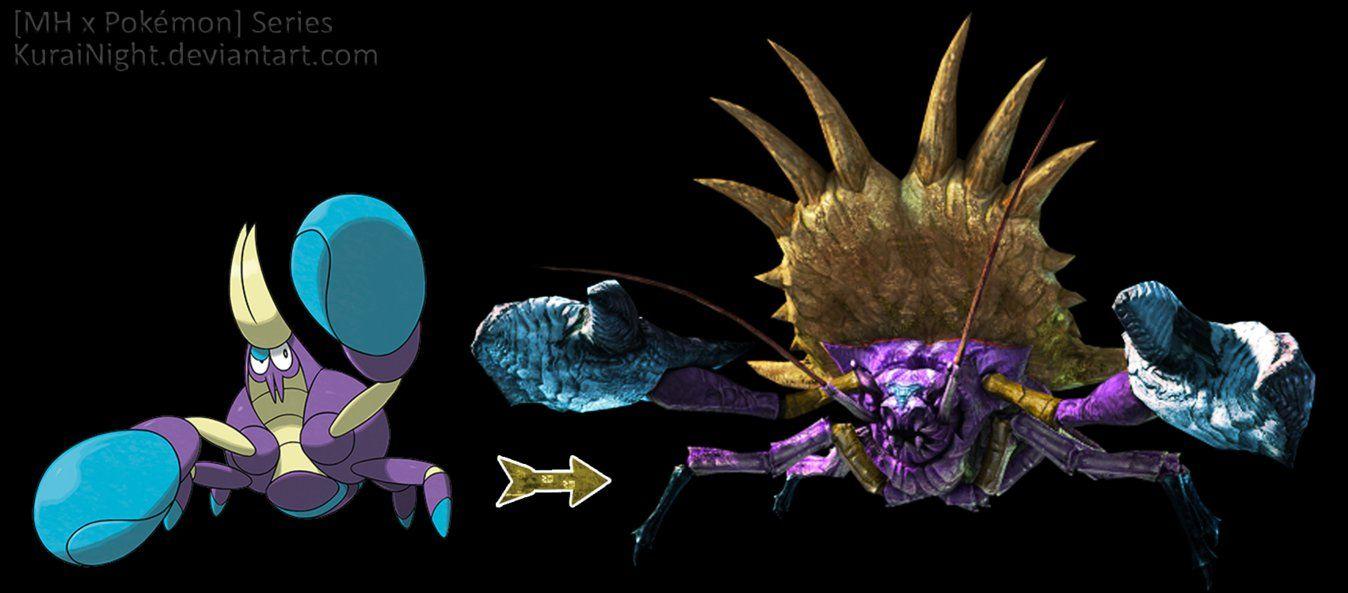 Crabrawler's Final Evolution MH x Pokemon by KuraiNight.