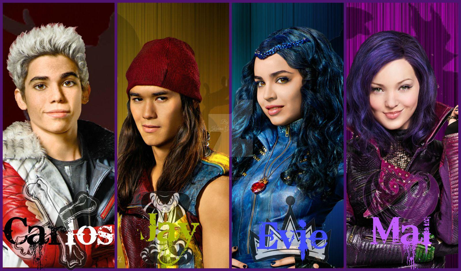 Free download Disney Descendants Carlos Jay Evie and Mal by KariaHearts56789 on [1600x941] for your Desktop, Mobile & Tablet. Explore Mal and Evie Wallpaper. Mal Wallpaper, Descendants Evie Wallpaper