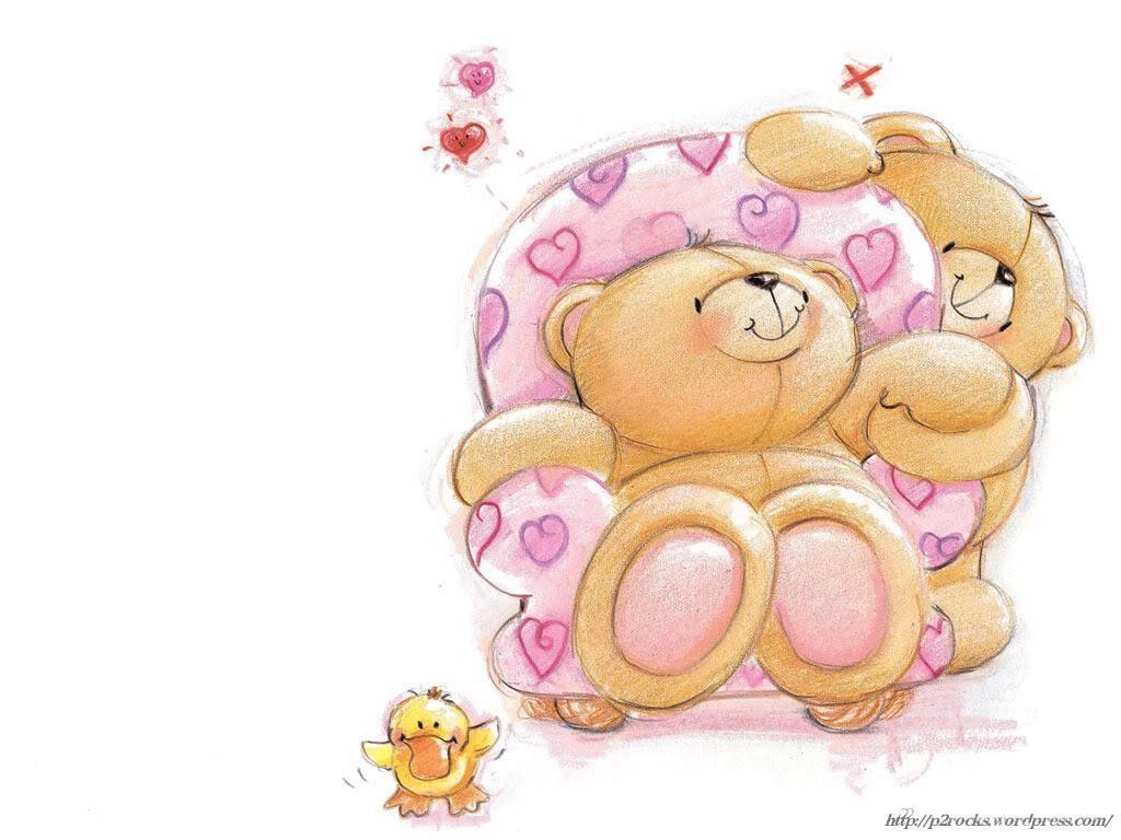 Baby Bear Cartoon Wallpaper