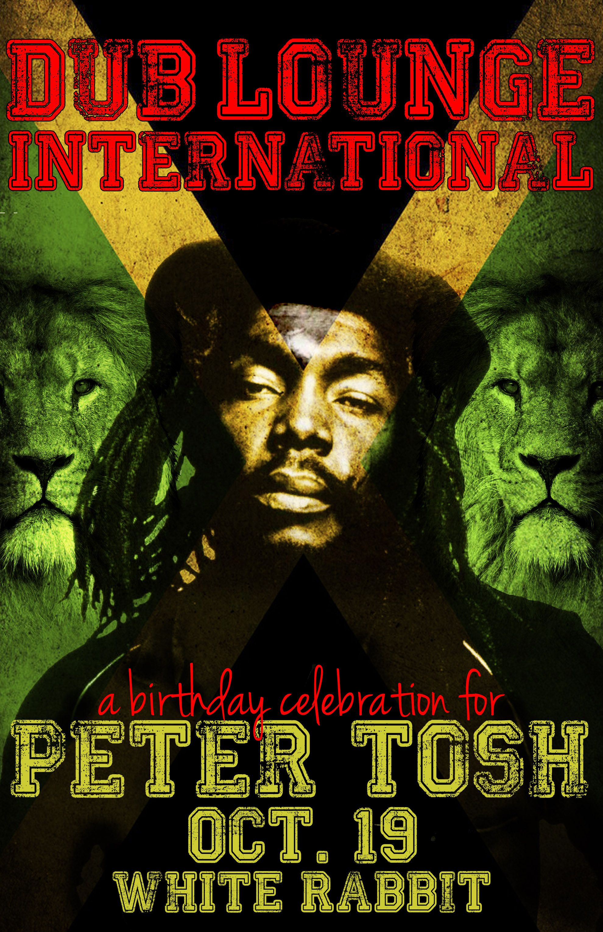 Peter Tosh birthday celebration poster. matthew thad vye
