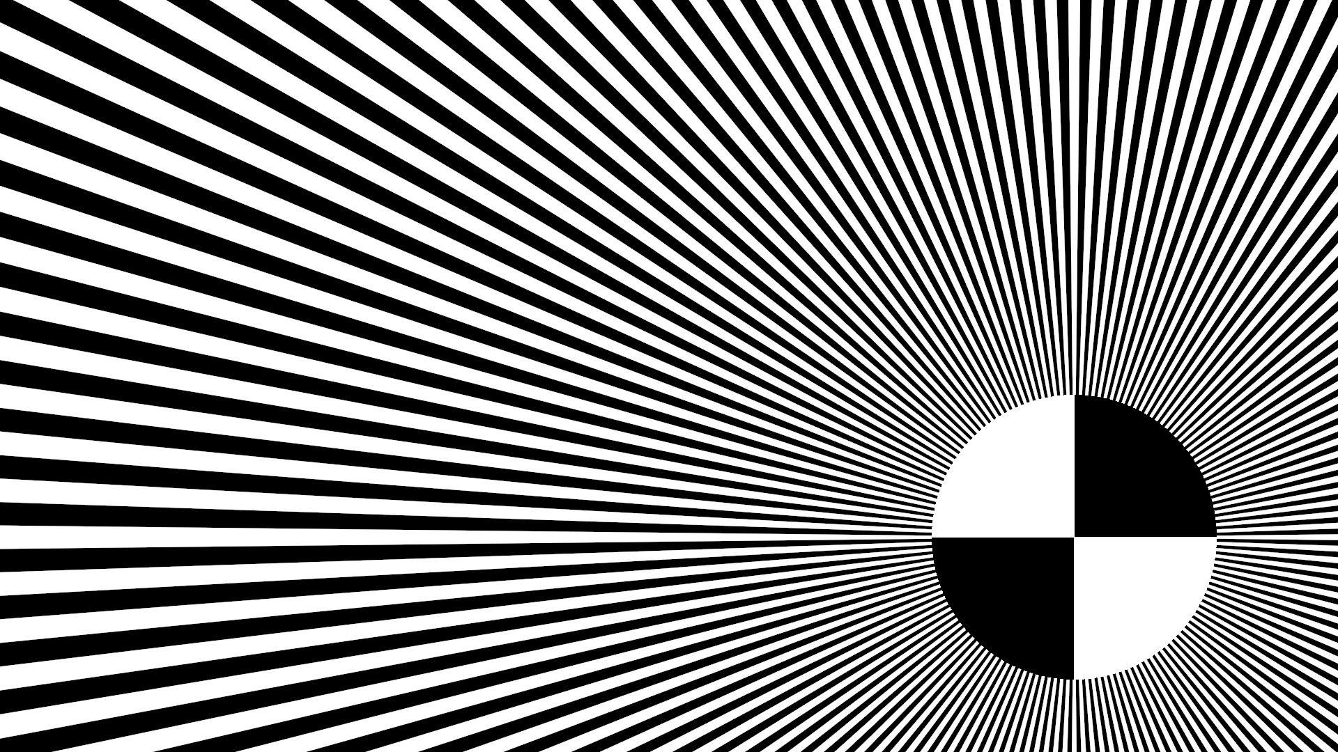 Download wallpaper rays, abstraction, white, black, round