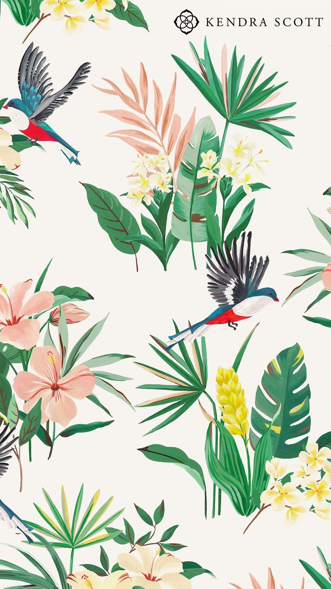 Kendra Scott Summer 2018 Wallpaper. Plant wallpaper, iPhone background pattern, Prints