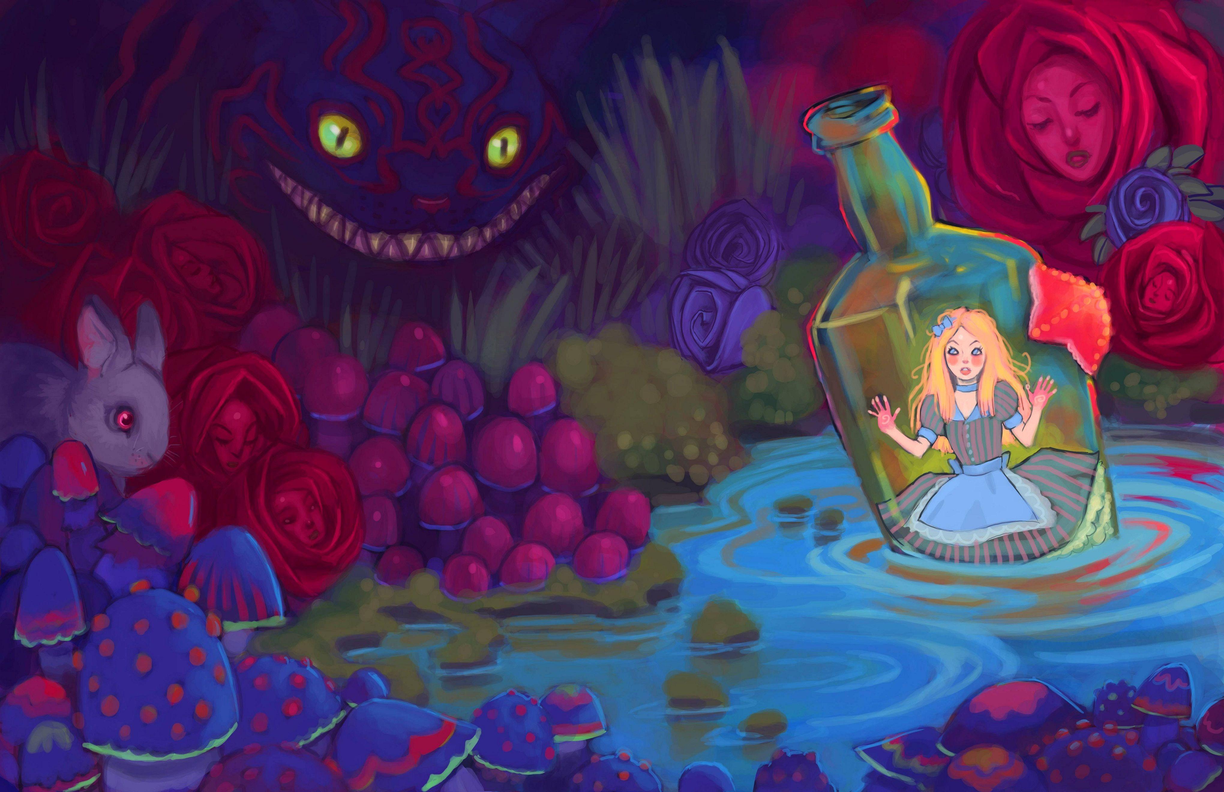 Alice Background. Alice in Wonderland