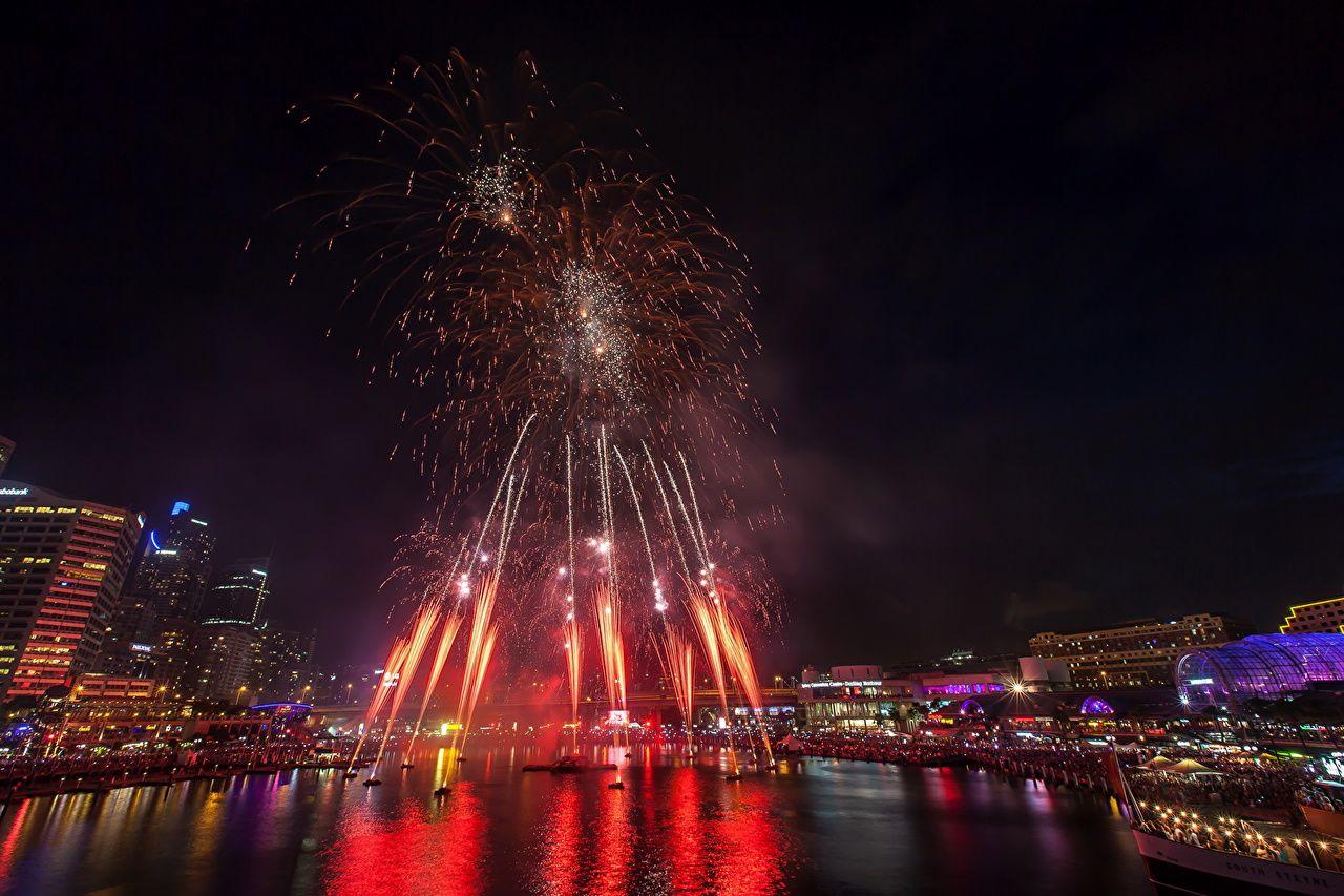 Picture Sydney Fireworks Australia Day Firework Night Cities