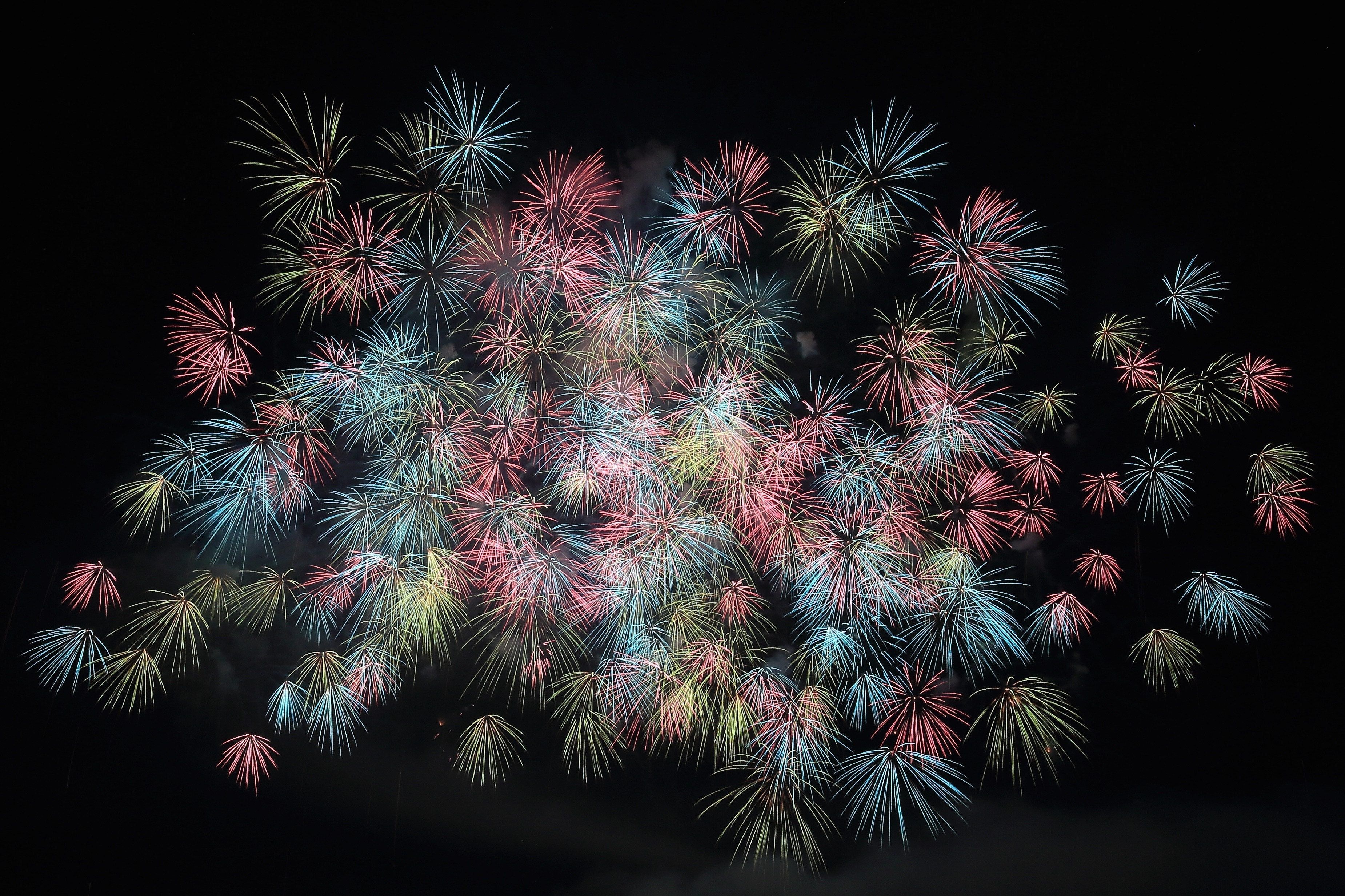 Firework, Night, iPhone Wallpaper