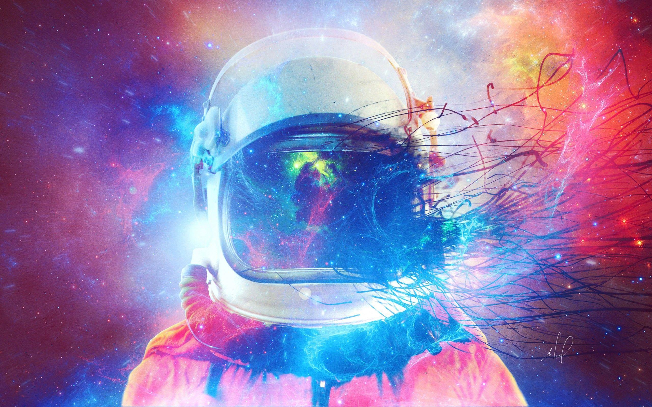 Download 2560x1600 Astronaut, Space, Stars, Digital Art Wallpaper