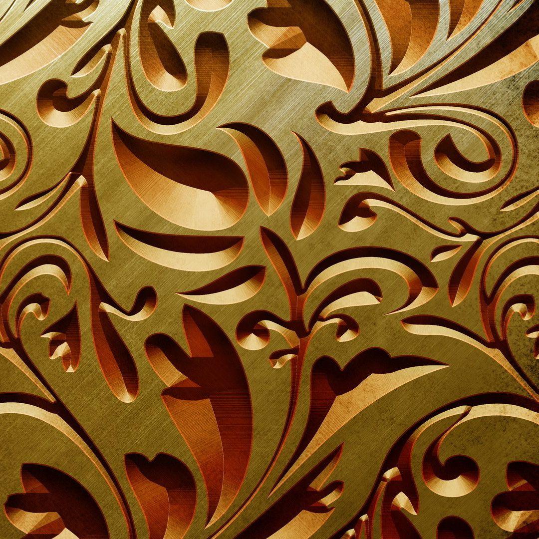 Abstract Golden Pattern Wallpapers