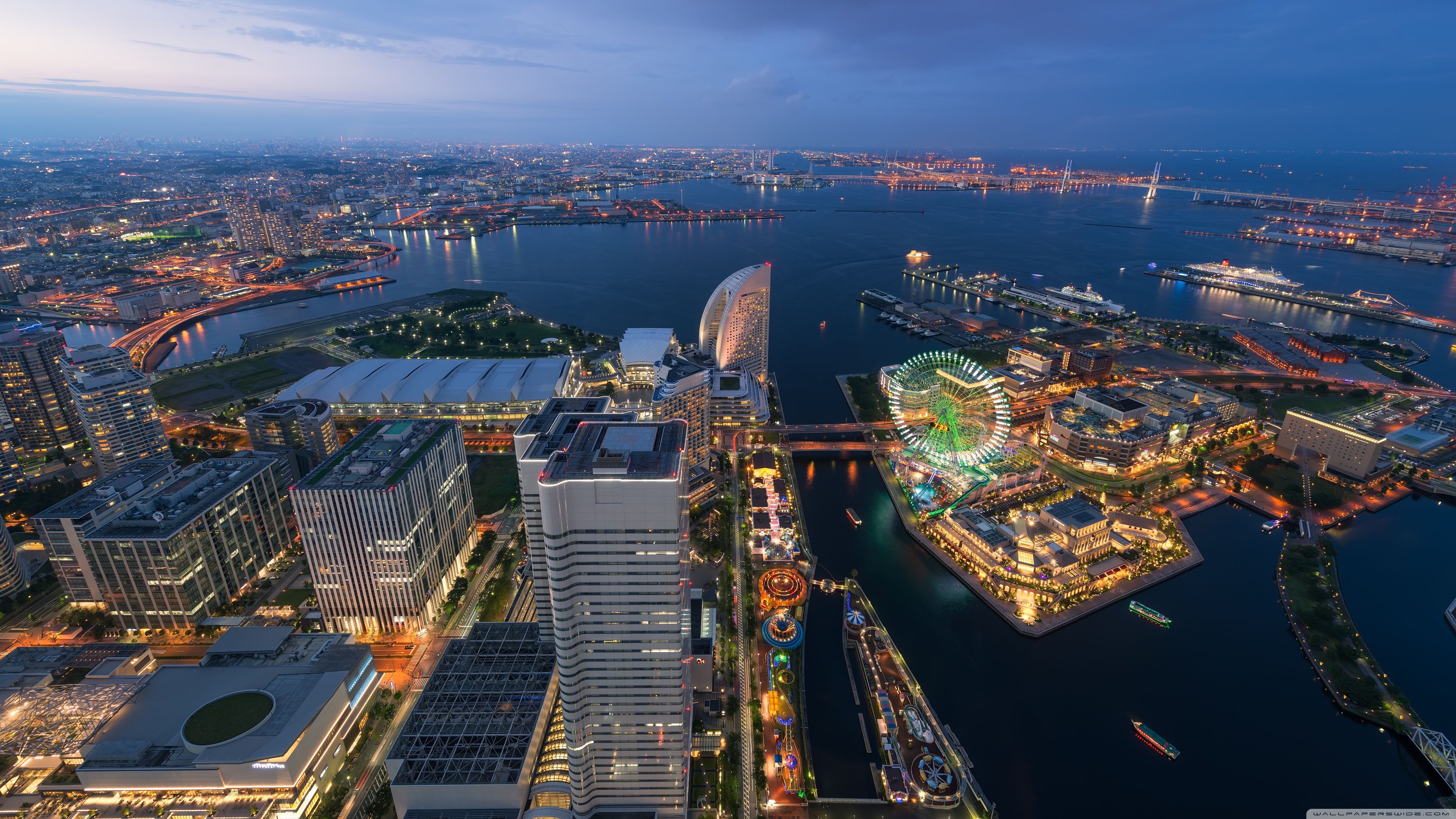 Aerial View Of Yokohama, Japan ❤ 4K HD Desktop Wallpaper for 4K