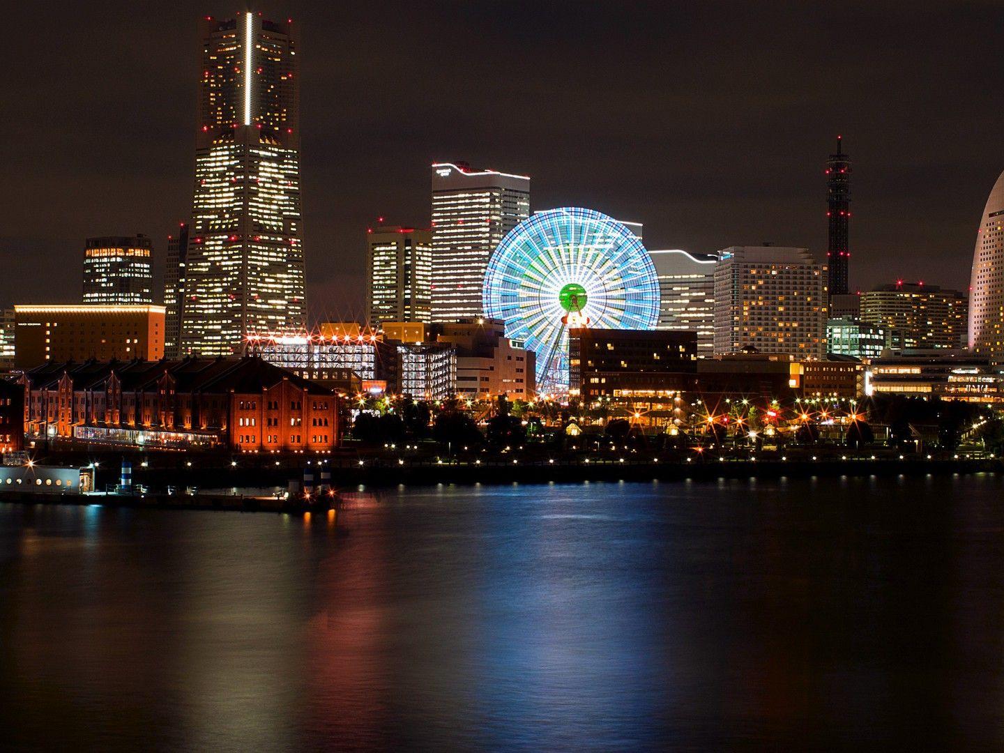 Japan yokohama cityscapes lights nightlife wallpaper. AllWallpaper