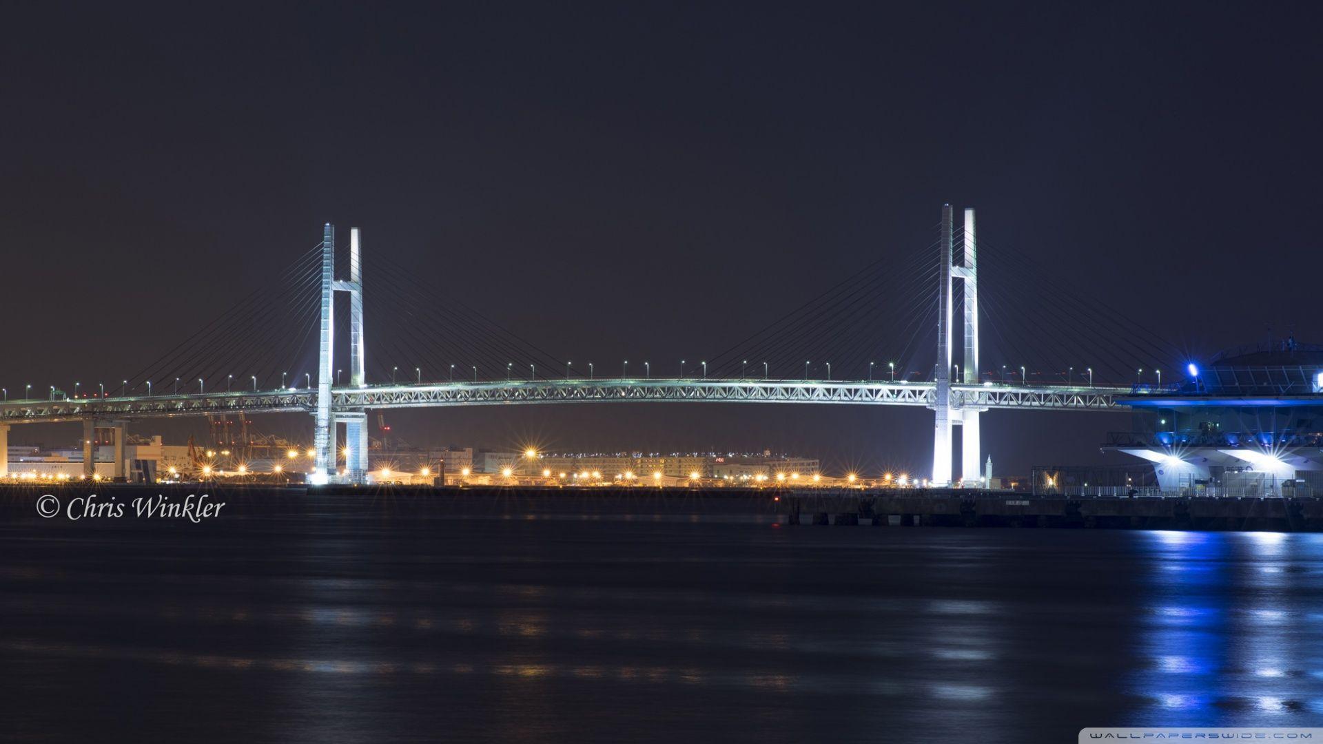 Yokohama Bay Bridge at Night ❤ 4K HD Desktop Wallpaper for 4K Ultra