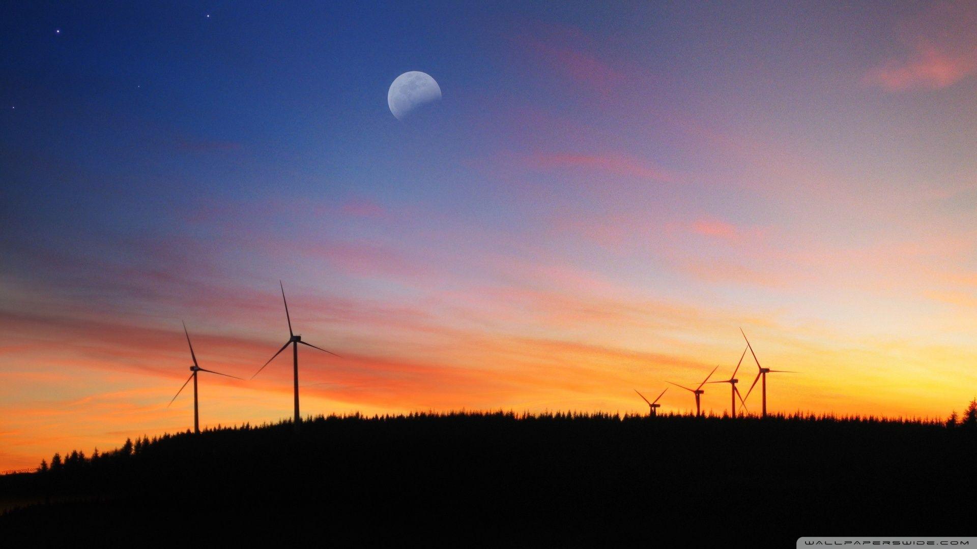 Wind Turbine Farm ❤ 4K HD Desktop Wallpaper for 4K Ultra HD TV