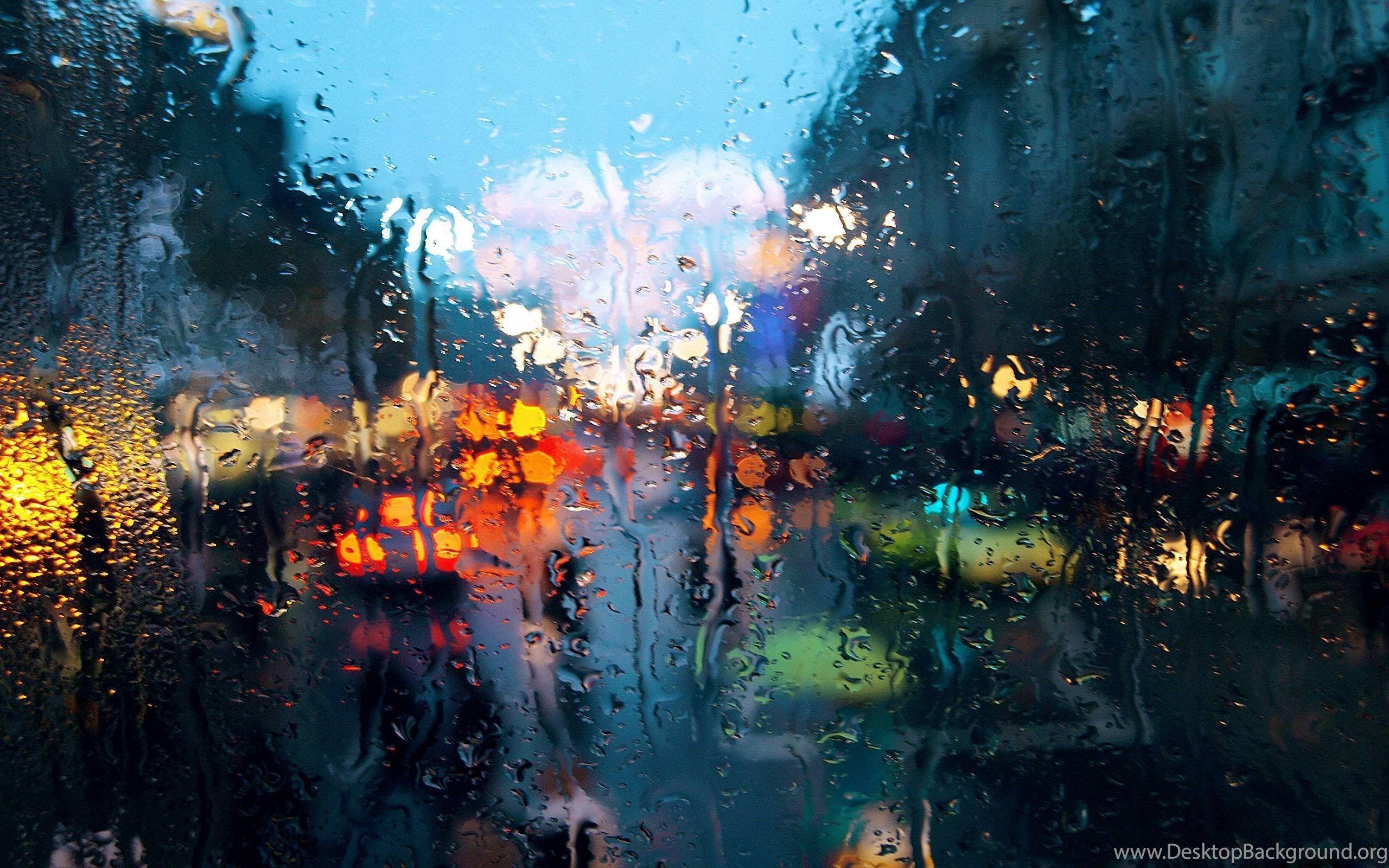 City In The Rain Wallpaper Desktop Background