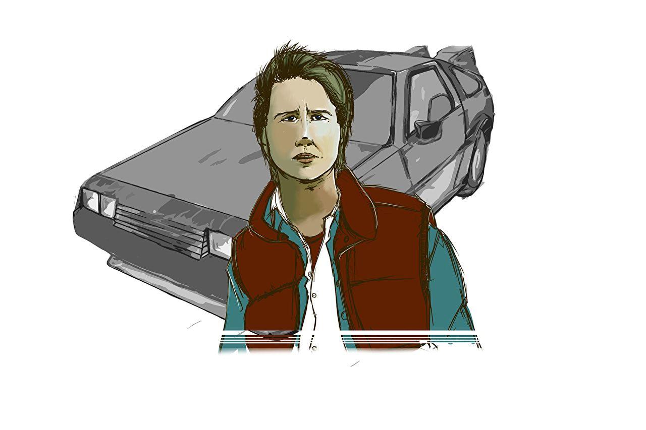 Photos Back to the Future DeLorean Michael J. Fox (Marty McFly)