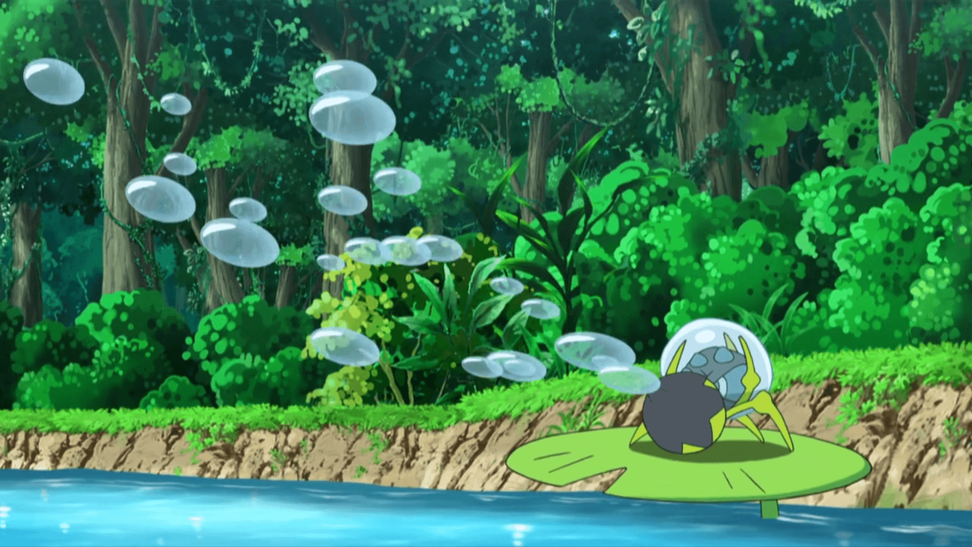 Dewpider Bubble Beam.png. Pokémon