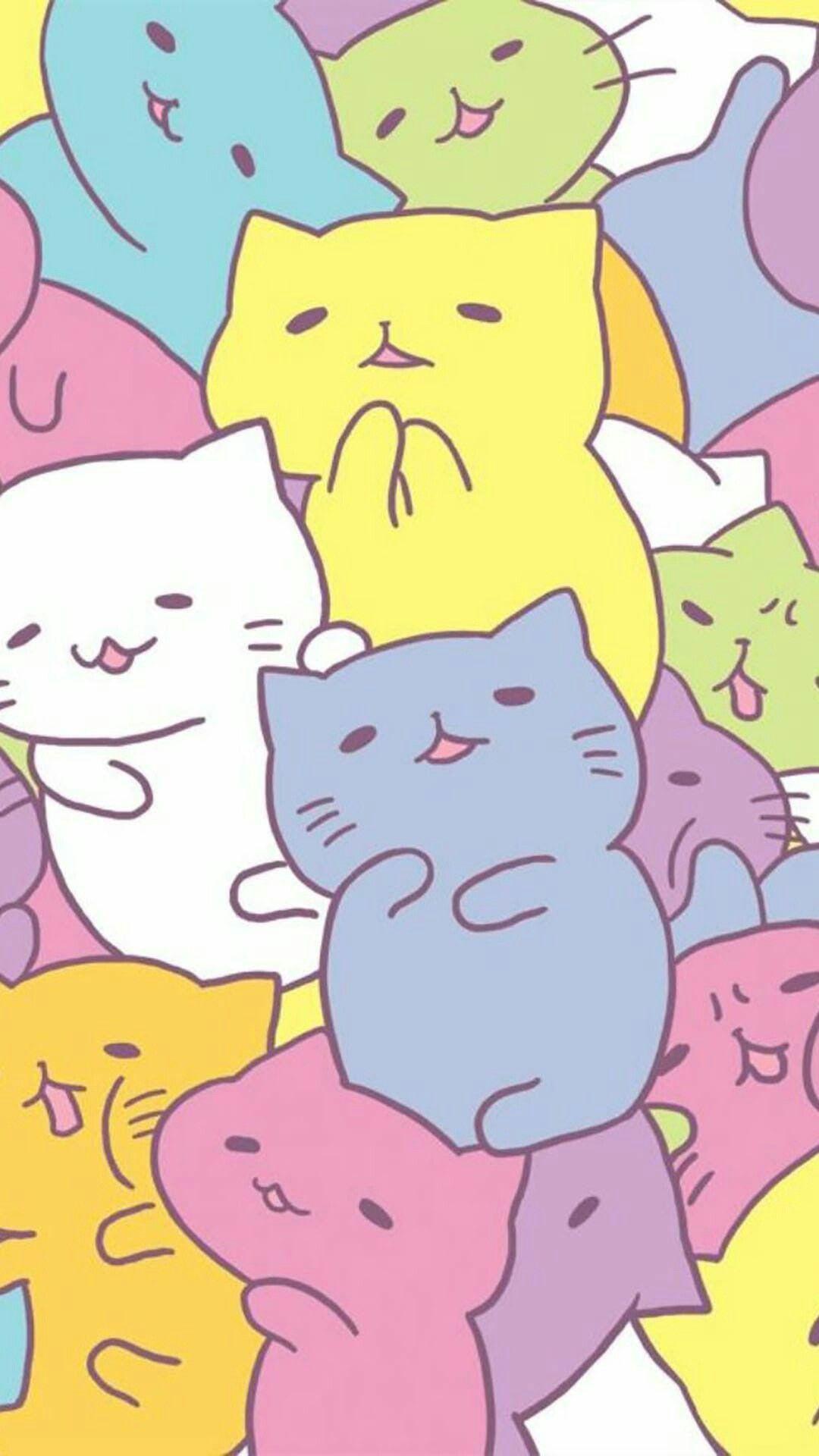 Best Free Kawaii Cartoon Cat Wallpaper