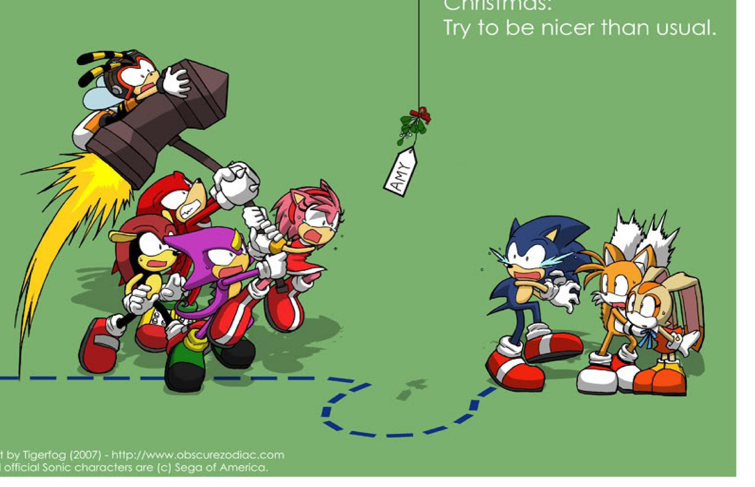SONIC CHRISTMAS image Run Sonic Amy Got A New Hammer HD wallpaper