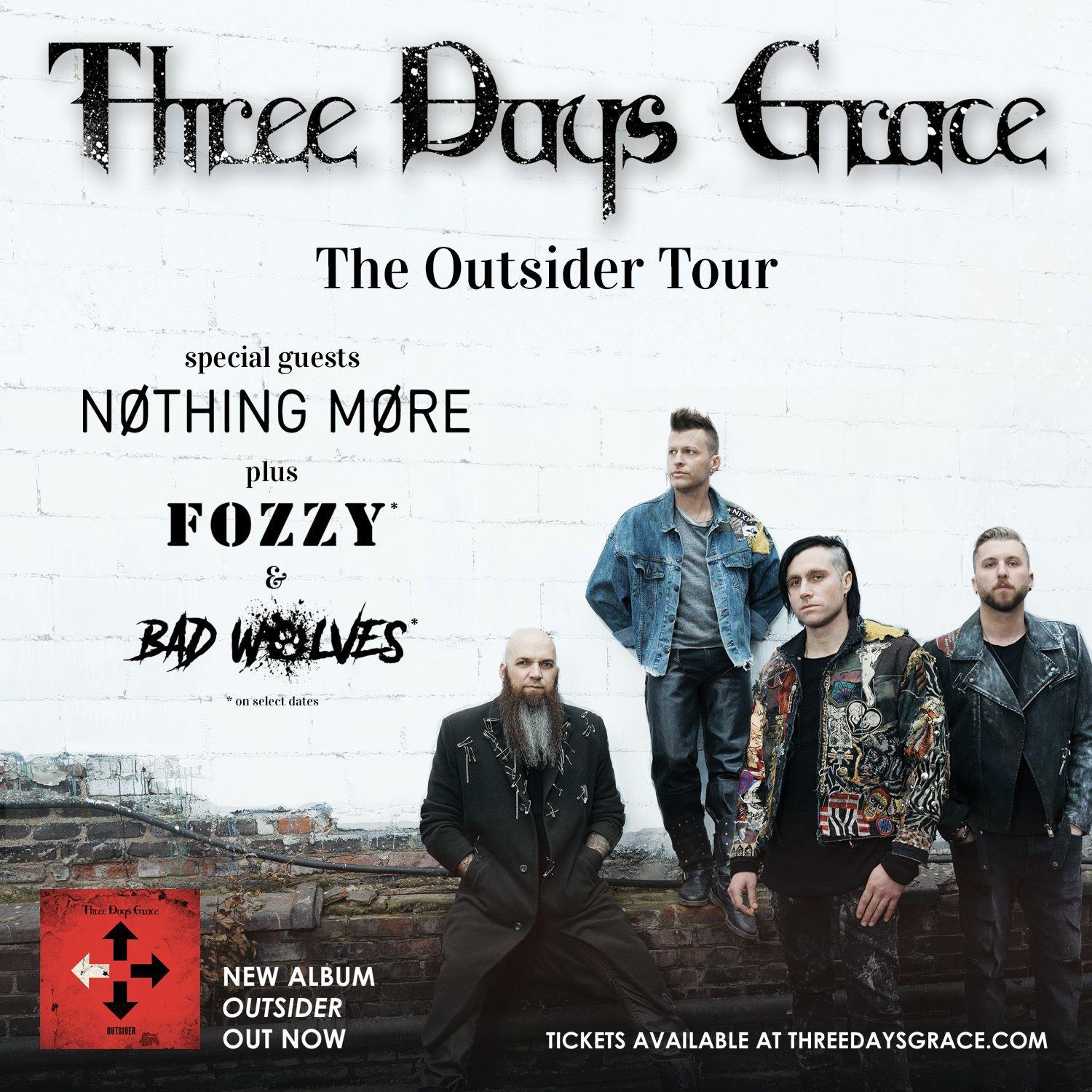 THE OUTSIDER TOUR IN CANADA ANNOUNCED Days Grace