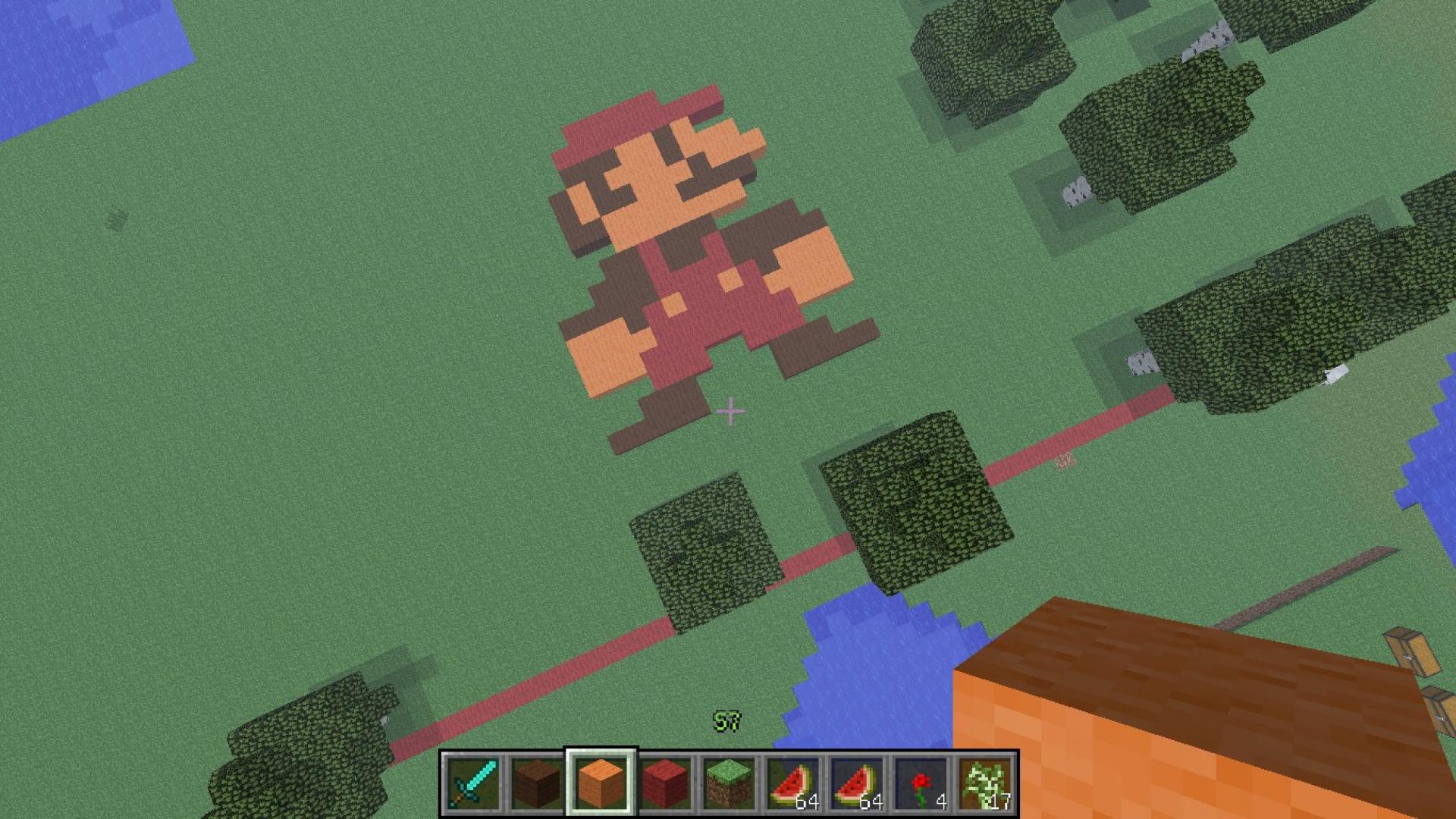 Minecraft super mario wallpaper