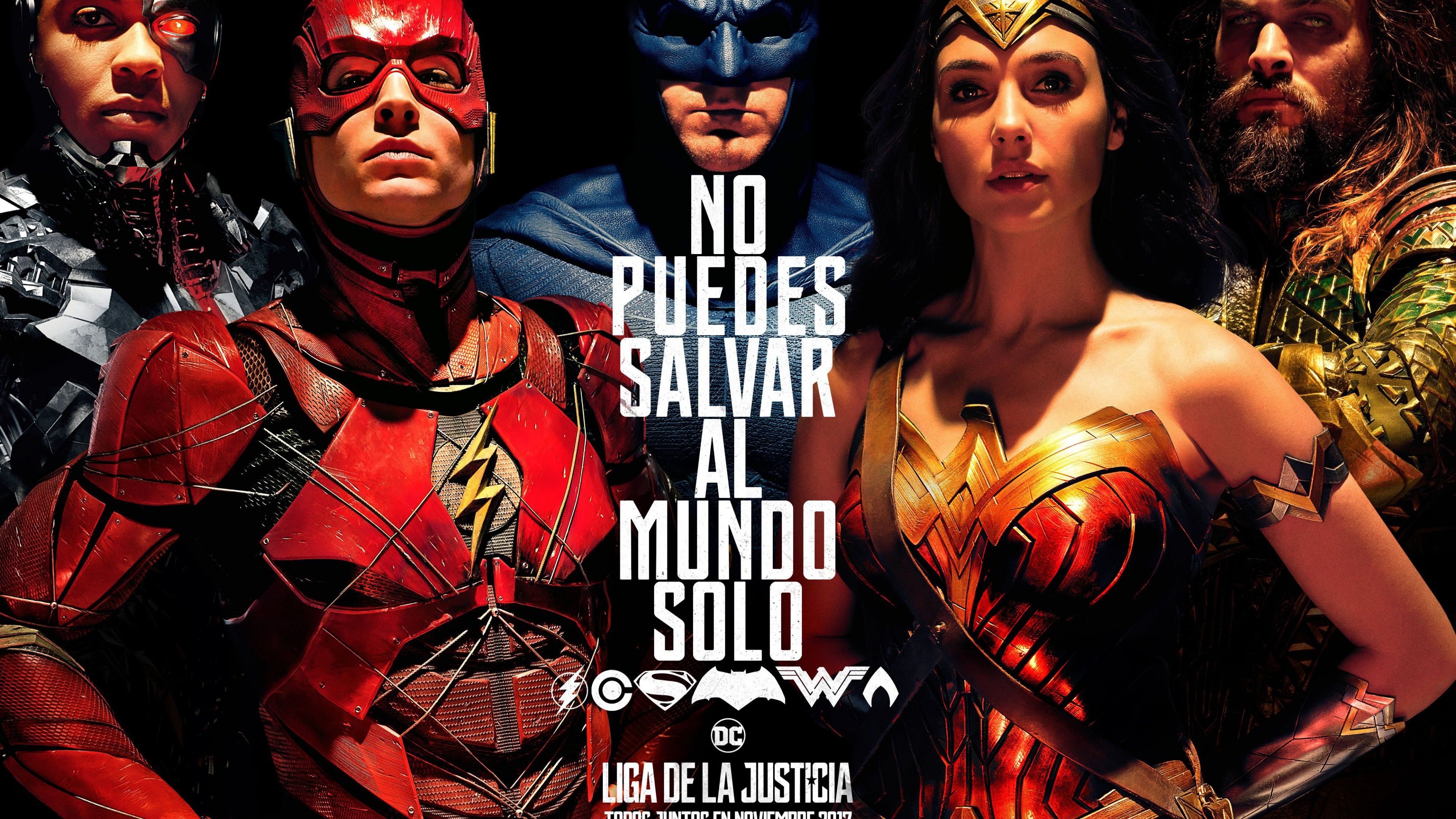 Wallpaper Justice League, Wonder Woman, Batman, The Flash, 4k