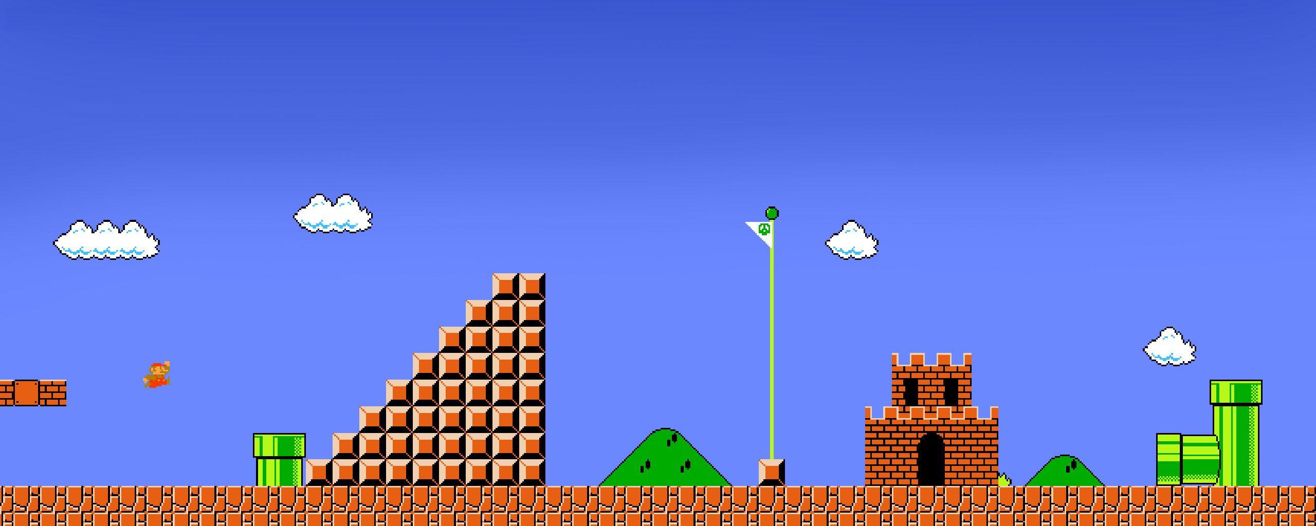 Pixel Mario HD Wallpaper, Background Image