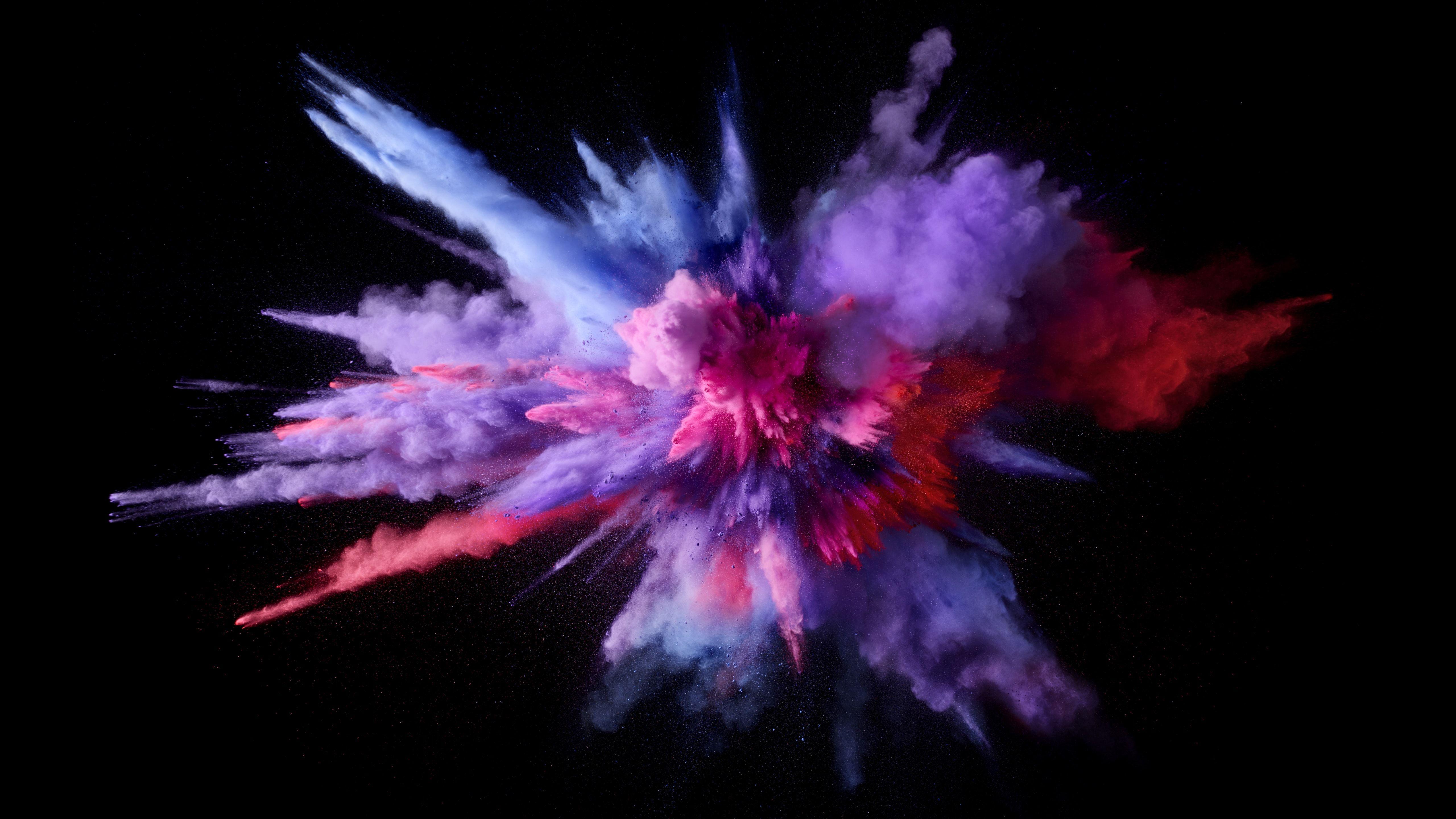 Mac Os Sierra Color Splash Purple Explosion Colors 5k. Abstract